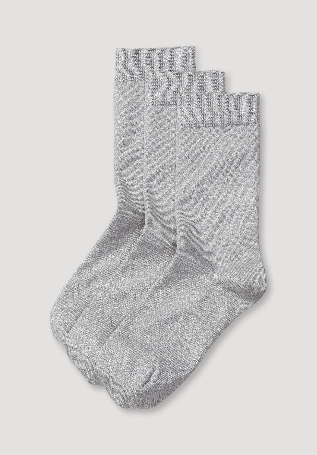 hessnatur Damen-Socke aus Bio-Baumwolle - grau Größe 38-40