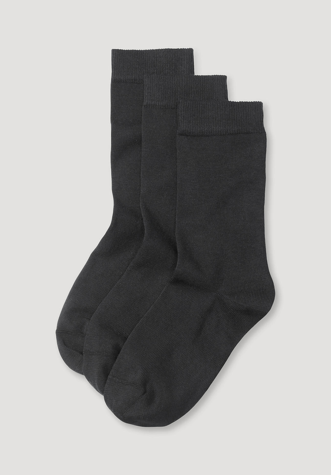 hessnatur Damen-Socke aus Bio-Baumwolle - schwarz Größe 41-43