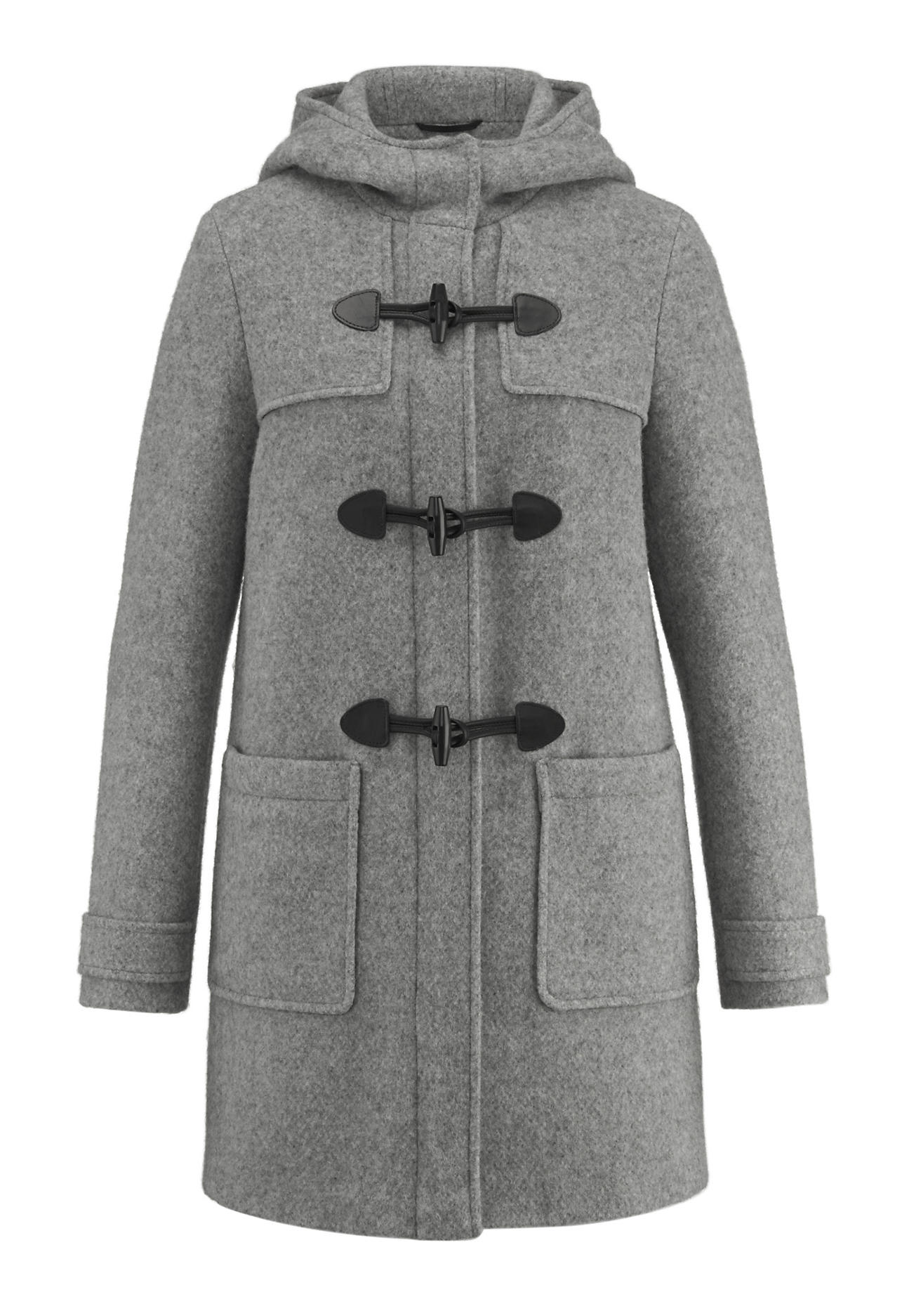 hessnatur Damen Dufflecoat aus Merinowolle - grau - Größe 48 hessnatur Damen Dufflecoat aus Merinowolle - grau - Größe 48
