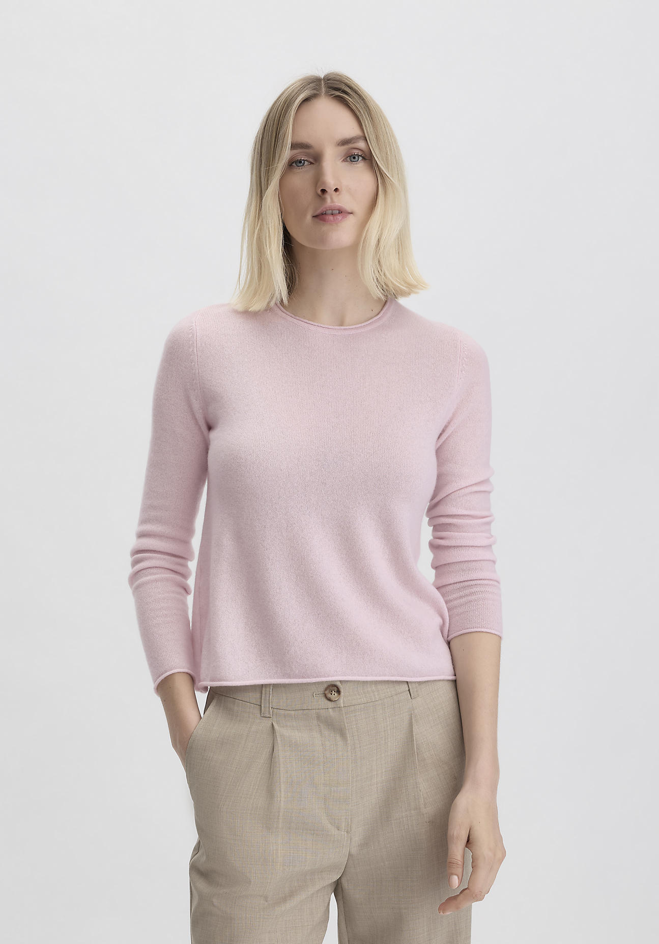 hessnatur Damen FTC × HESSNATUR Pullover Regular aus Kaschmir - rosa Größe XL