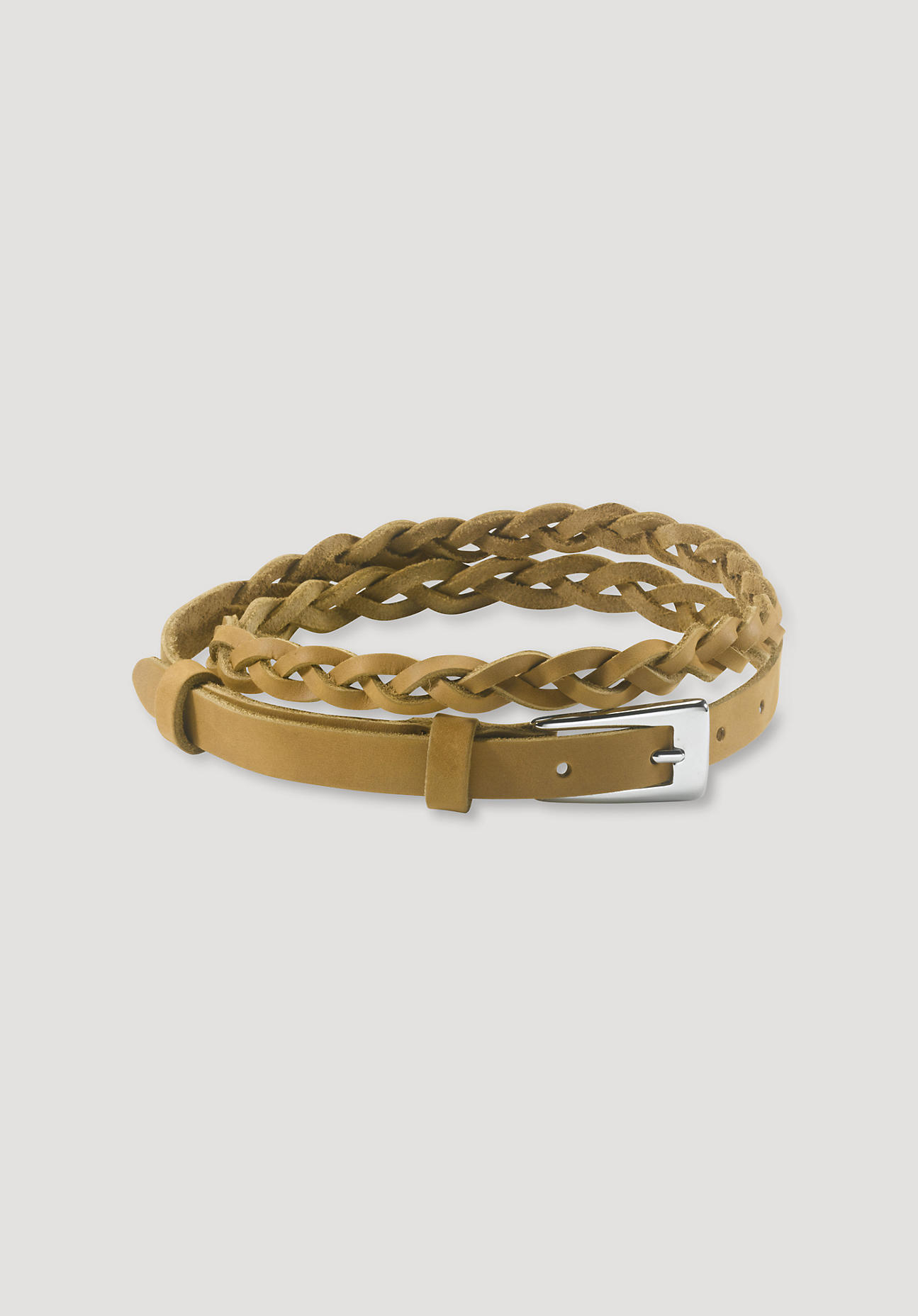 hessnatur Damen Flechtgürtel – braun – Größe 090