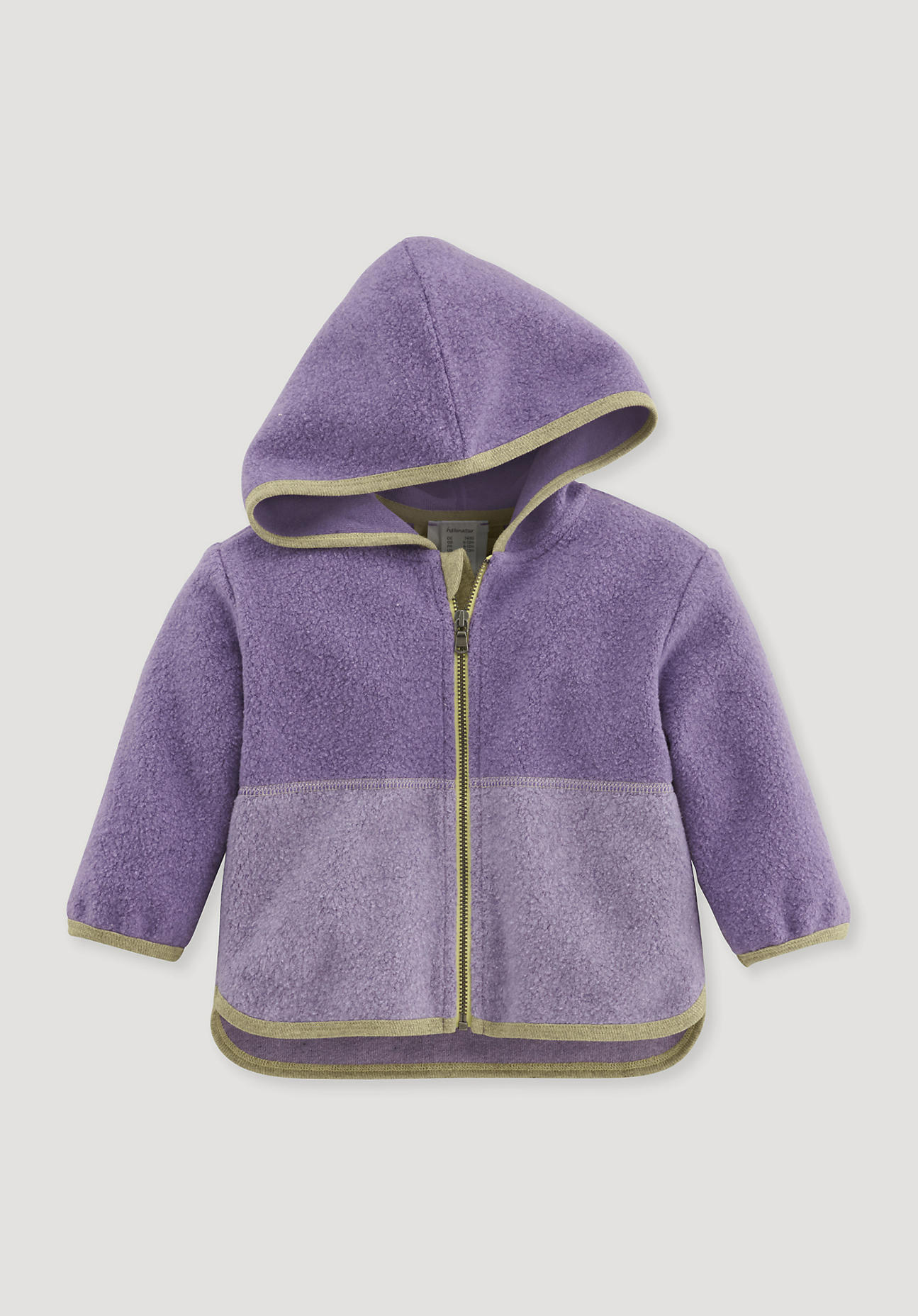 hessnatur Baby Fleece-Jacke Regular BetterRecycling aus Bio-Baumwolle - lila Größe 74/80
