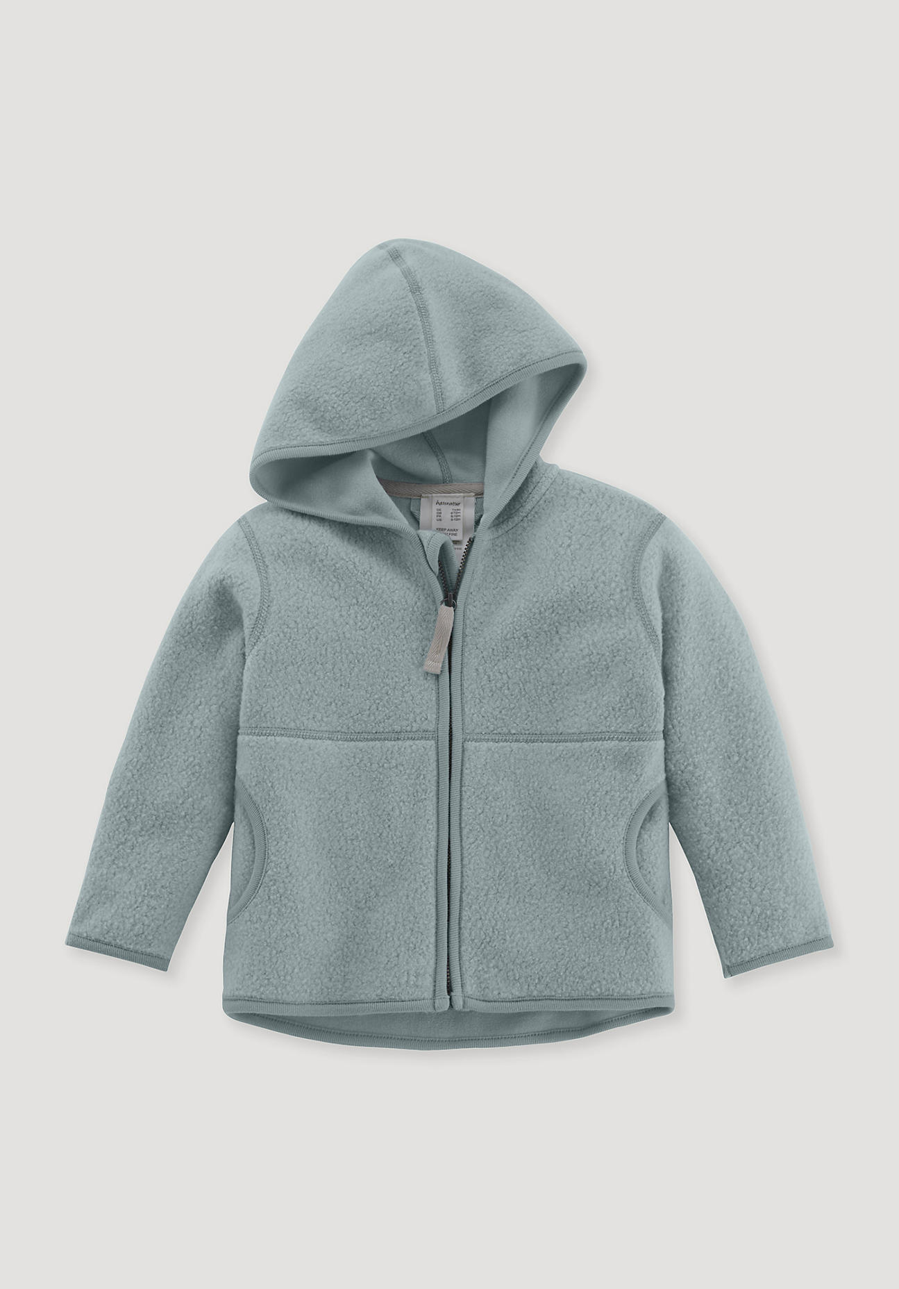 hessnatur Baby Fleece Jacke Regular aus Bio-Baumwolle - gelb Größe 86/92