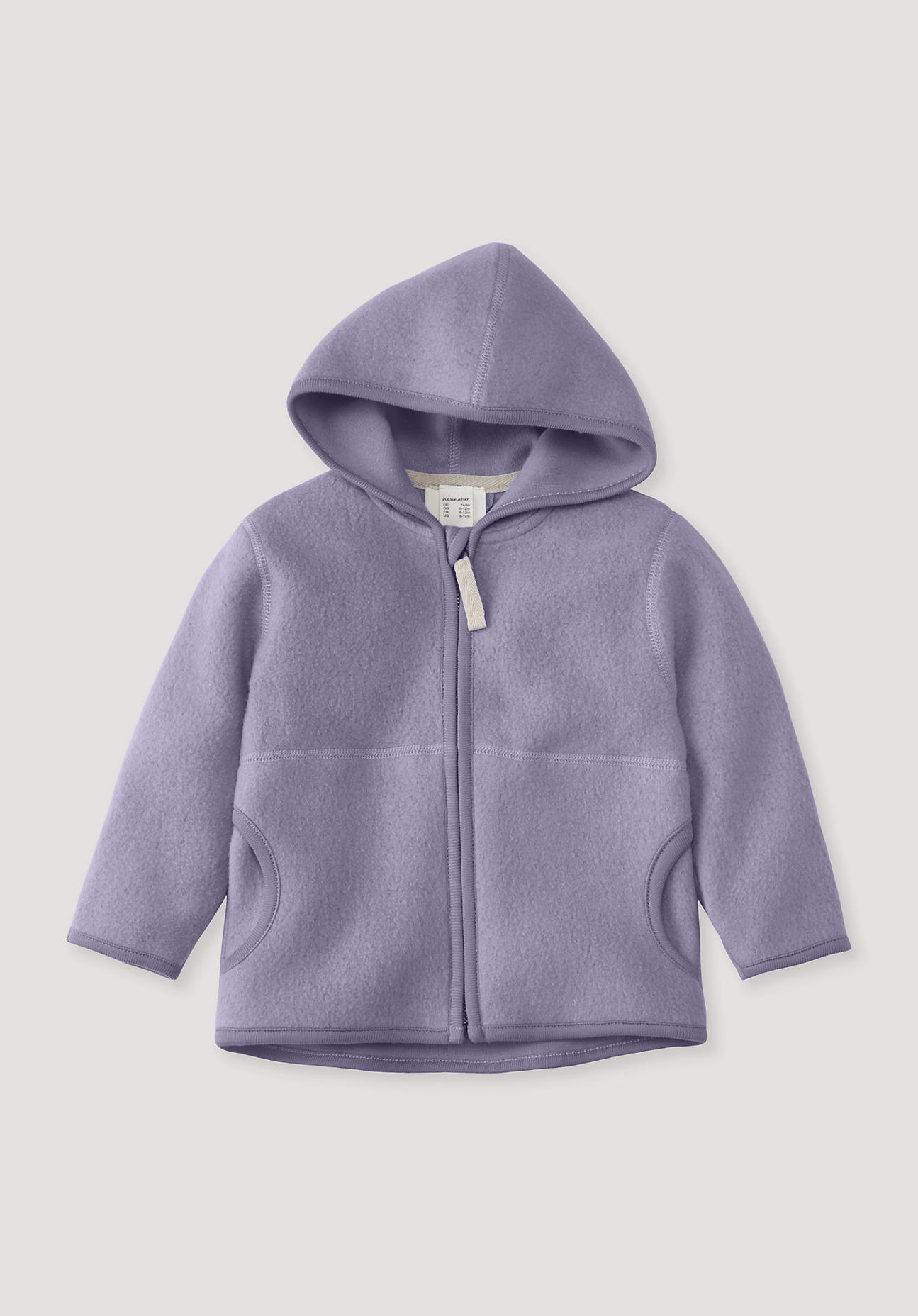 hessnatur Baby Fleece Jacke Regular aus Bio-Baumwolle - lila - Größe 98/104