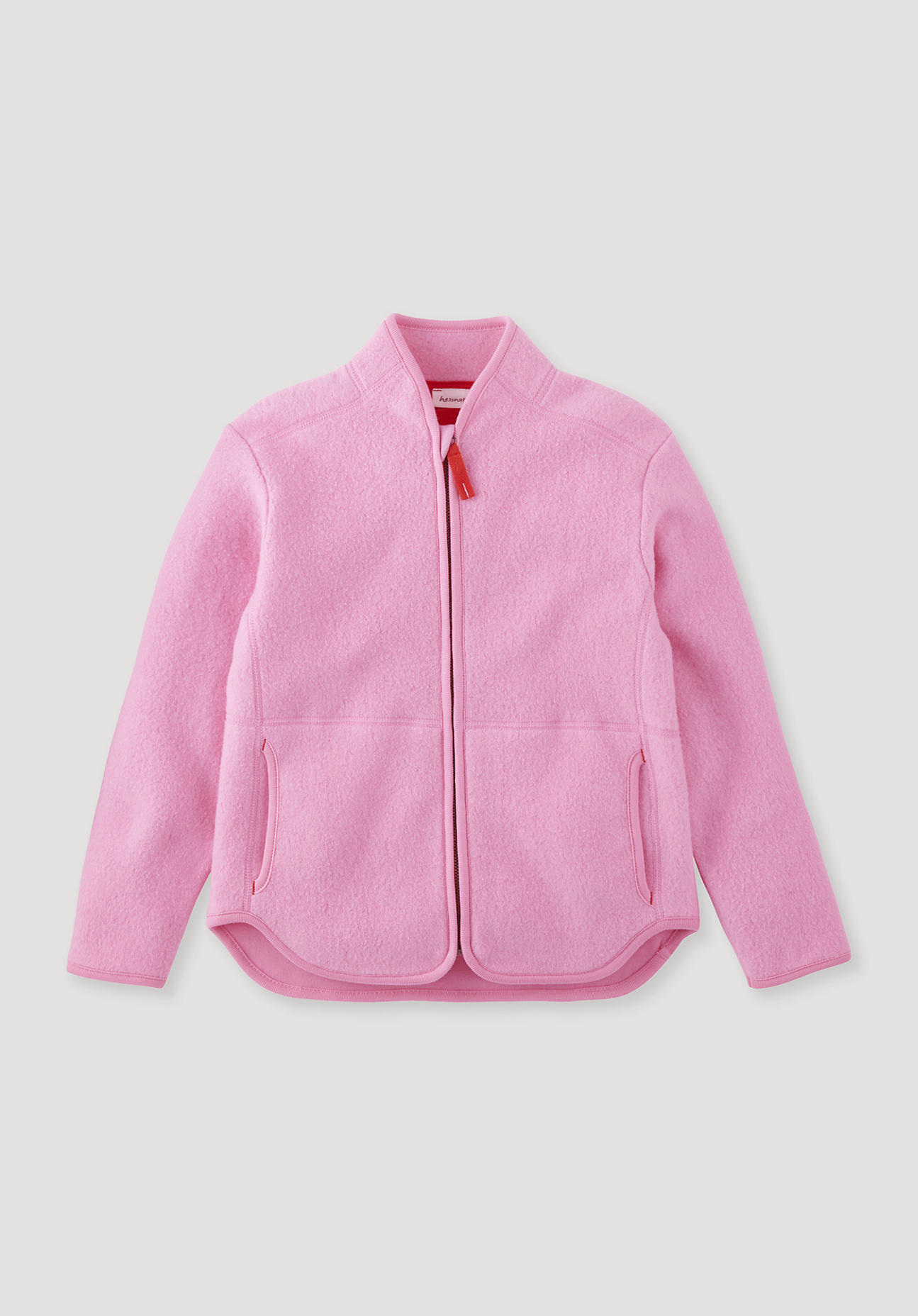 hessnatur Kinder Fleece Jacke Regular aus Bio-Baumwolle - rosa Größe 98/104