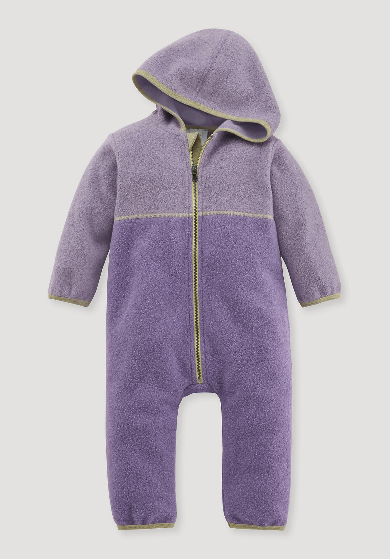 hessnatur Baby Fleece-Overall Regular BetterRecycling aus Bio-Baumwolle - lila Größe 86/92
