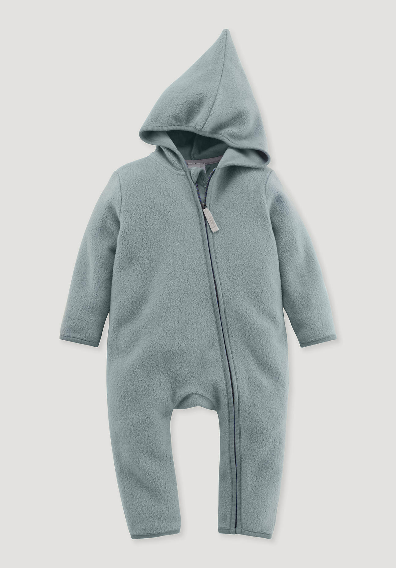 hessnatur Baby Fleece Overall Regular aus Bio-Baumwolle - gischtgrün Größe 74/80