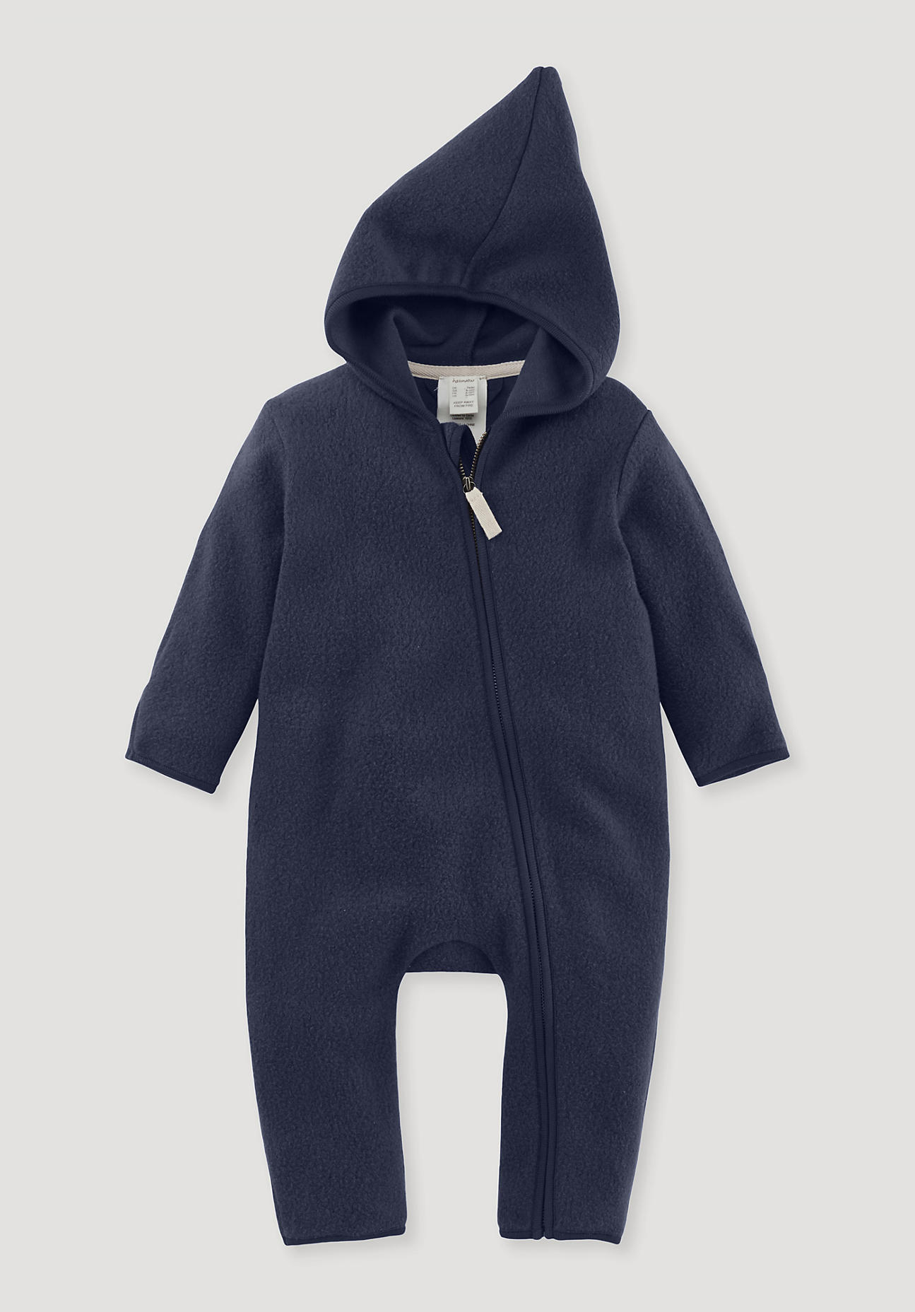 hessnatur Baby Fleece Overall Regular aus Bio-Baumwolle - blau - Größe 86/92