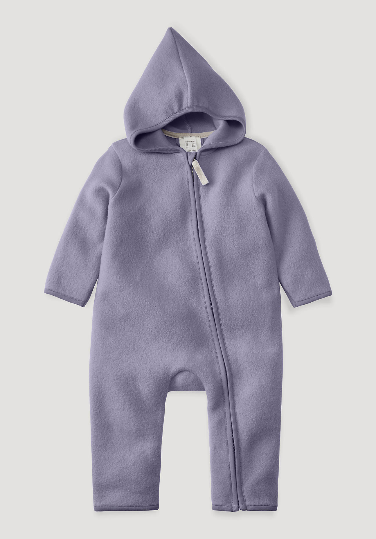 hessnatur Baby Fleece Overall Regular aus Bio-Baumwolle - lila - Größe 86/92