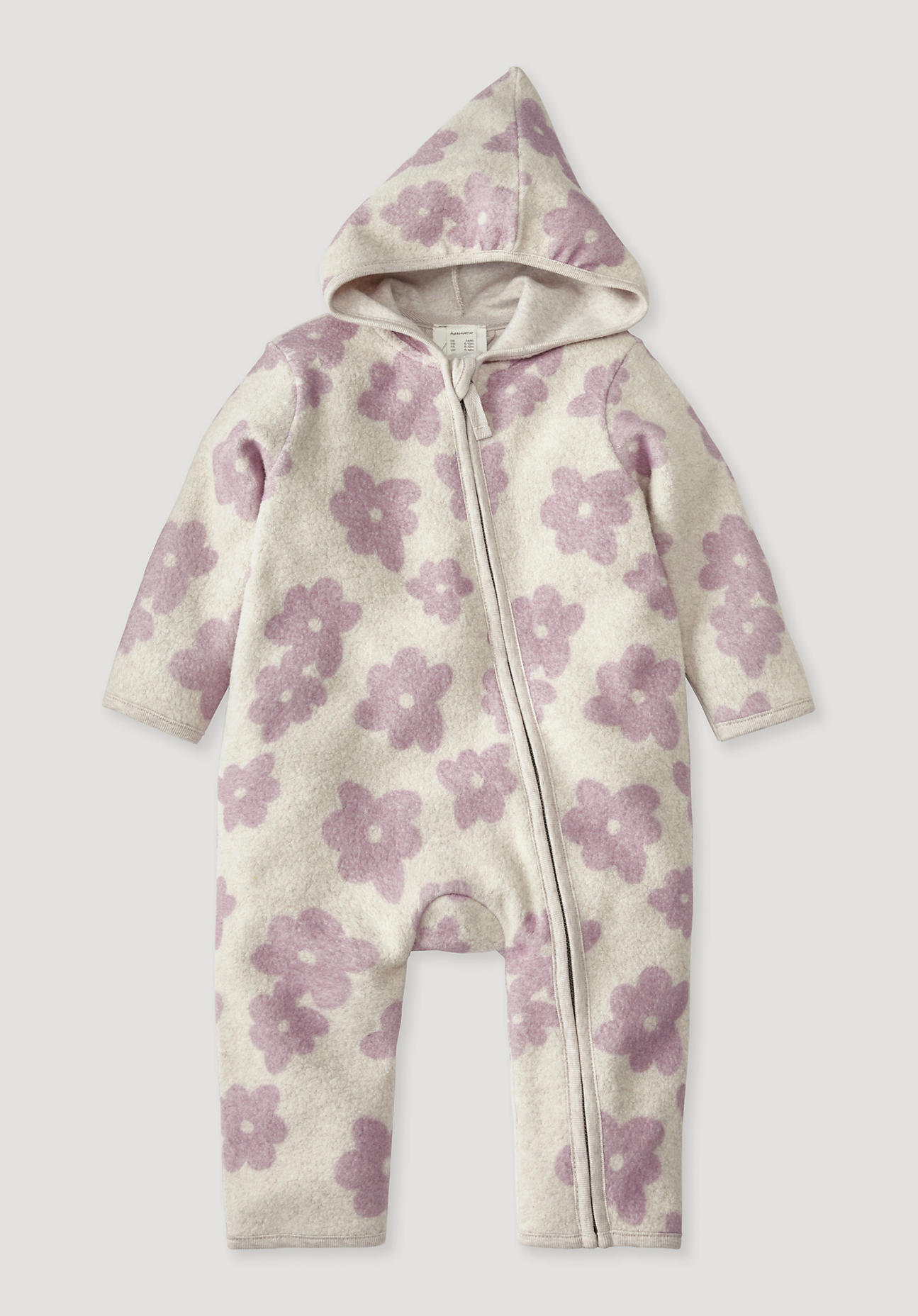 hessnatur Baby Fleece Overall Regular aus Bio-Baumwolle - rosa Größe 62/68