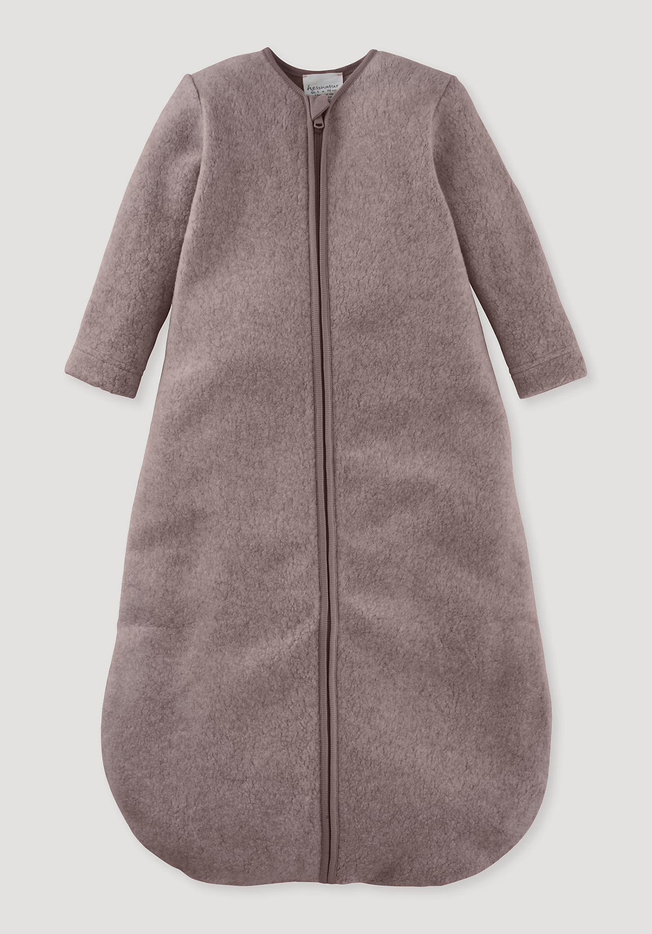hessnatur Baby Fleece-Schlafsack aus Bio-Baumwolle – lila – Größe 110cm