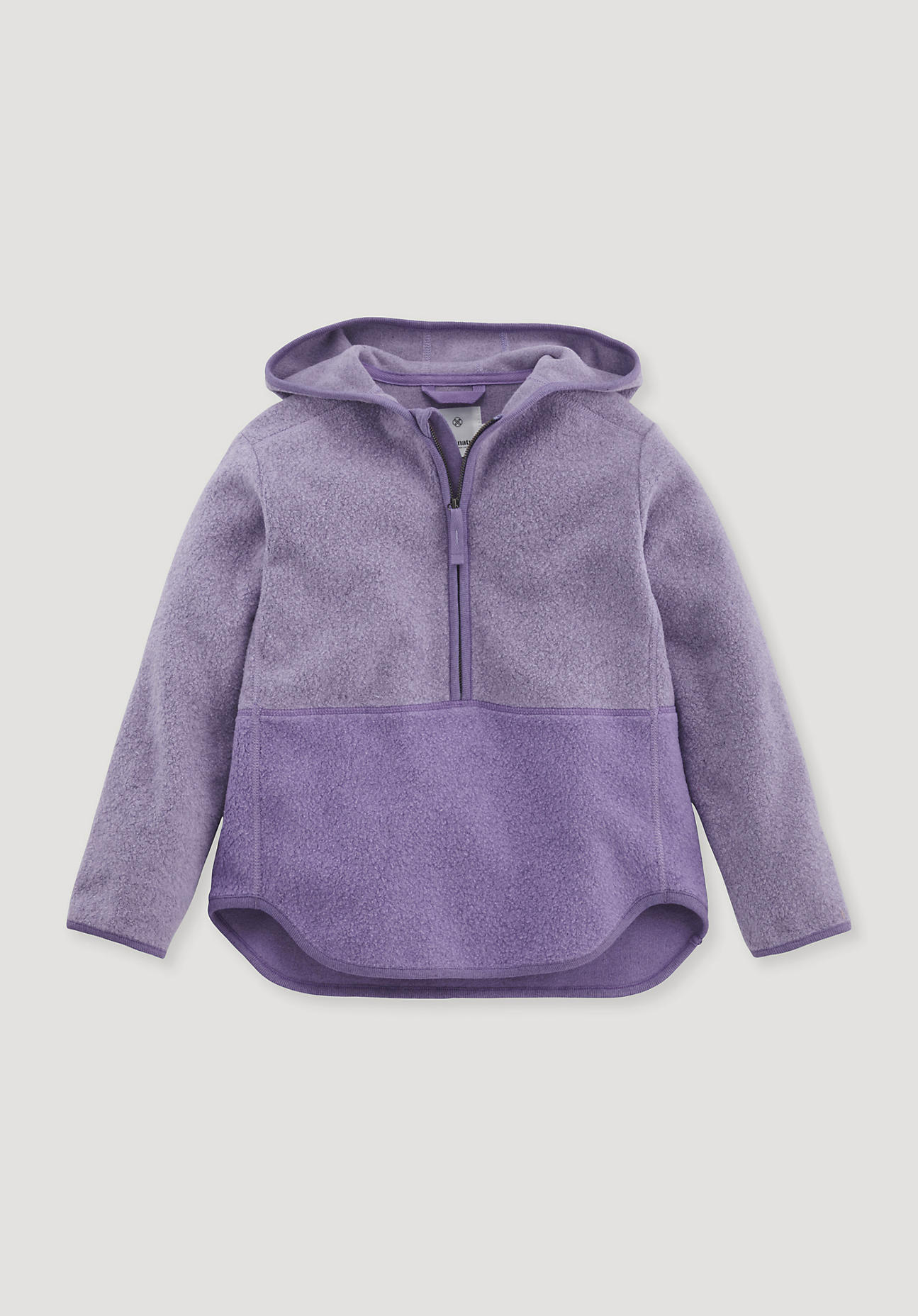 hessnatur Kinder Fleece-Troyer Regular BetterRecycling aus Bio-Baumwolle - lila Größe 122/128
