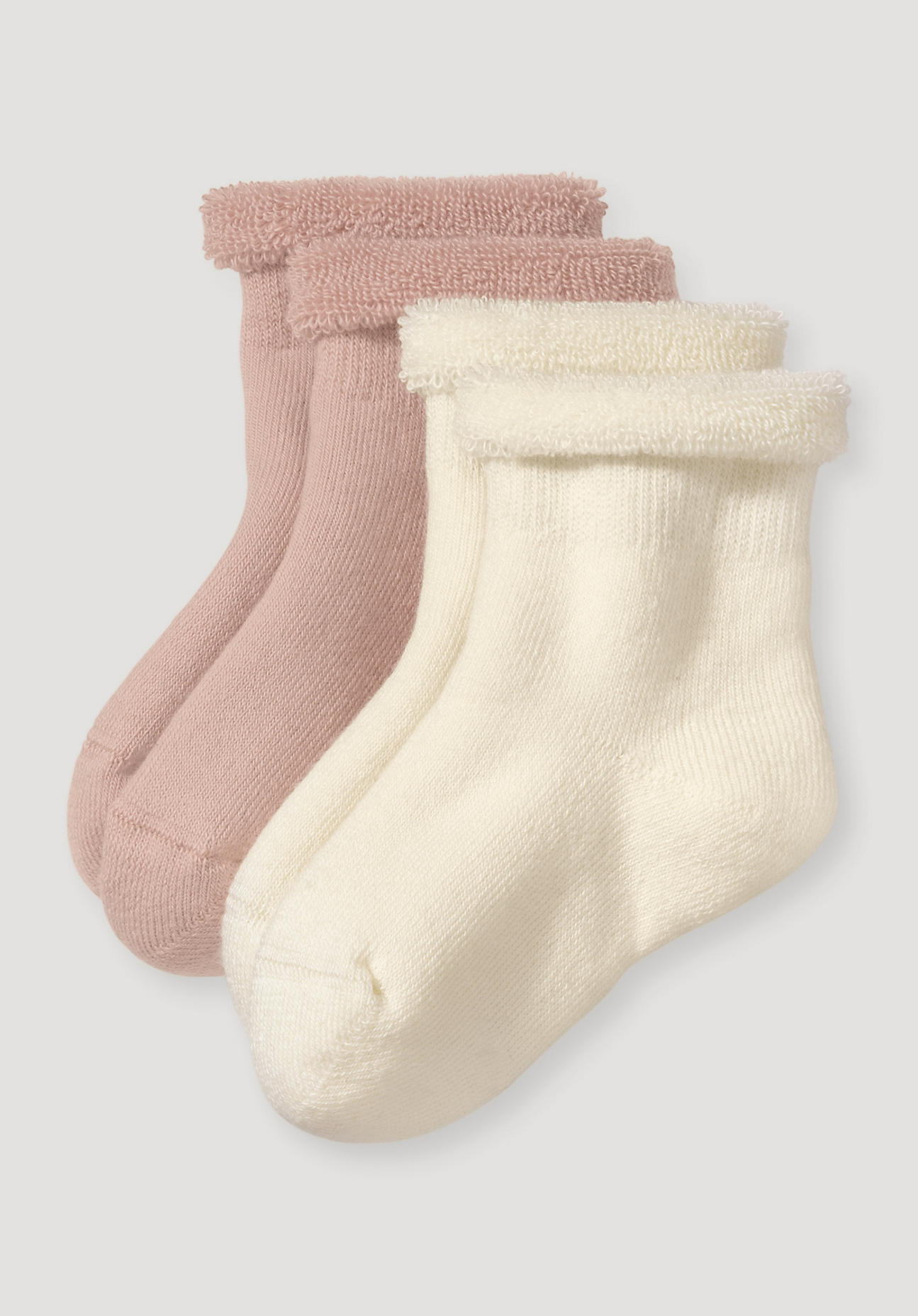 hessnatur Baby Frottee-Socken im 2er-Pack aus Bio-Baumwolle - rosa - Größe 23-26