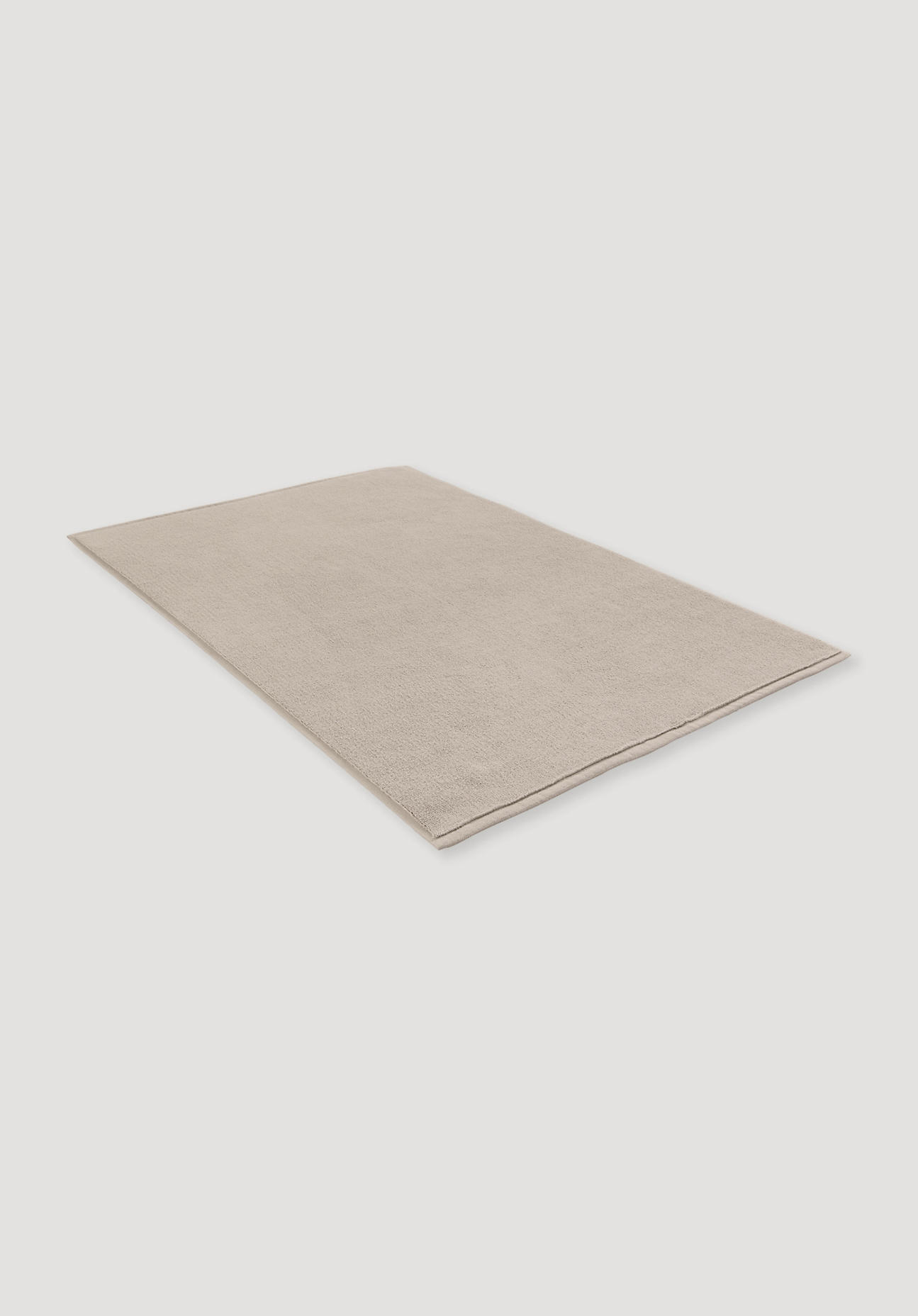 hessnatur Frottier Badematte aus Bio-Baumwolle - beige Größe 50x80 cm