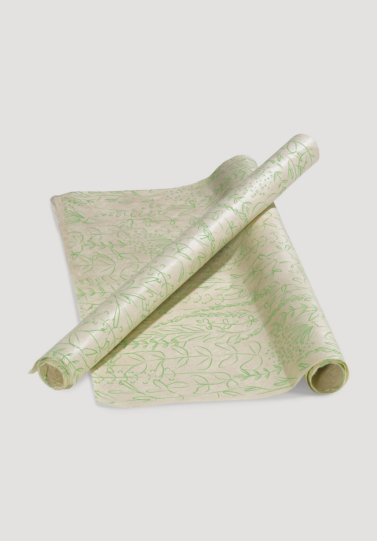 hessnatur Geschenkpapier Floris - grün Größe 50x70 cm