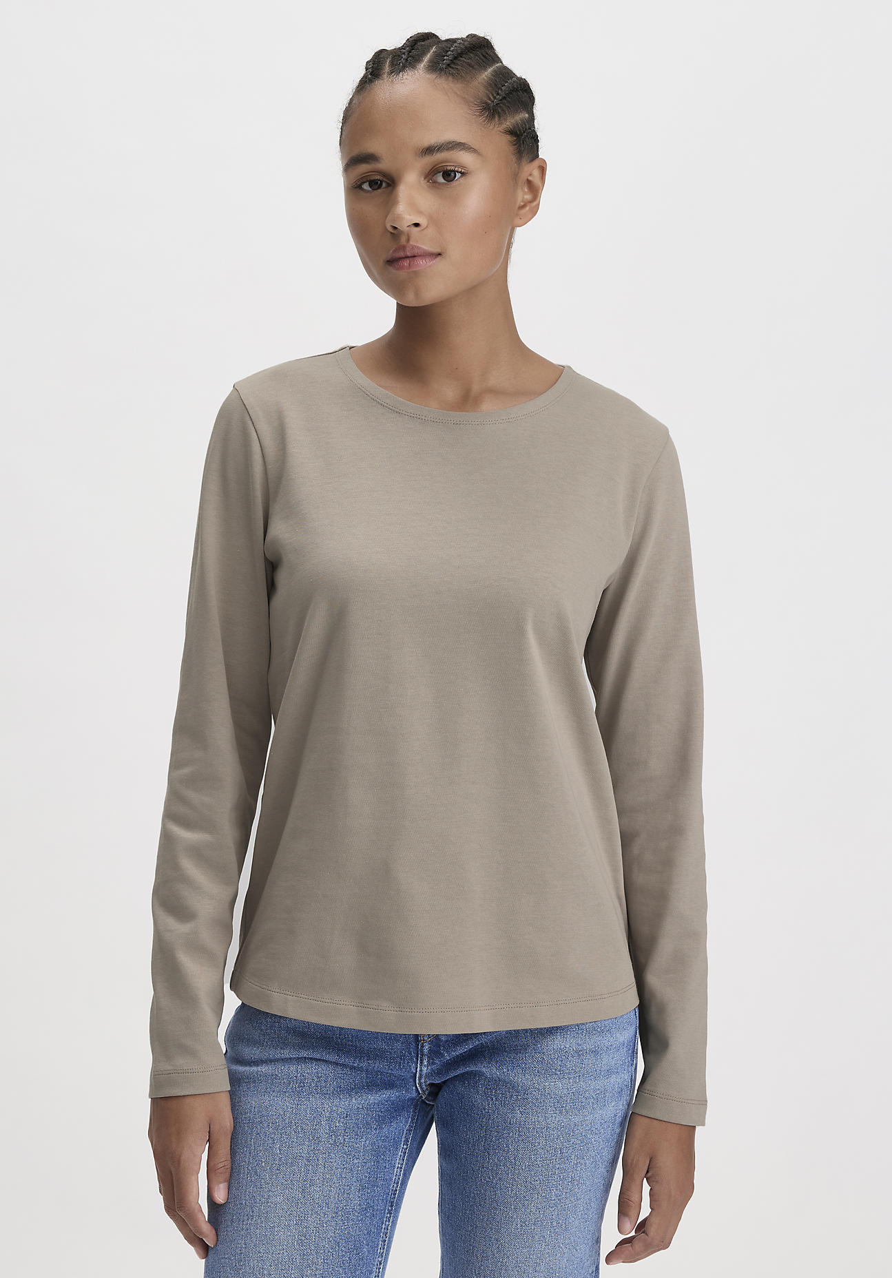 hessnatur Damen Heavy Shirt Relaxed aus Bio-Baumwolle - beige Größe 38