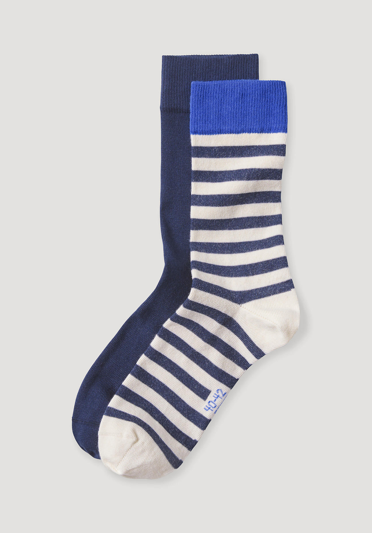 hessnatur Herren Socke im aus Bio-Baumwolle - blau Größe 40-42