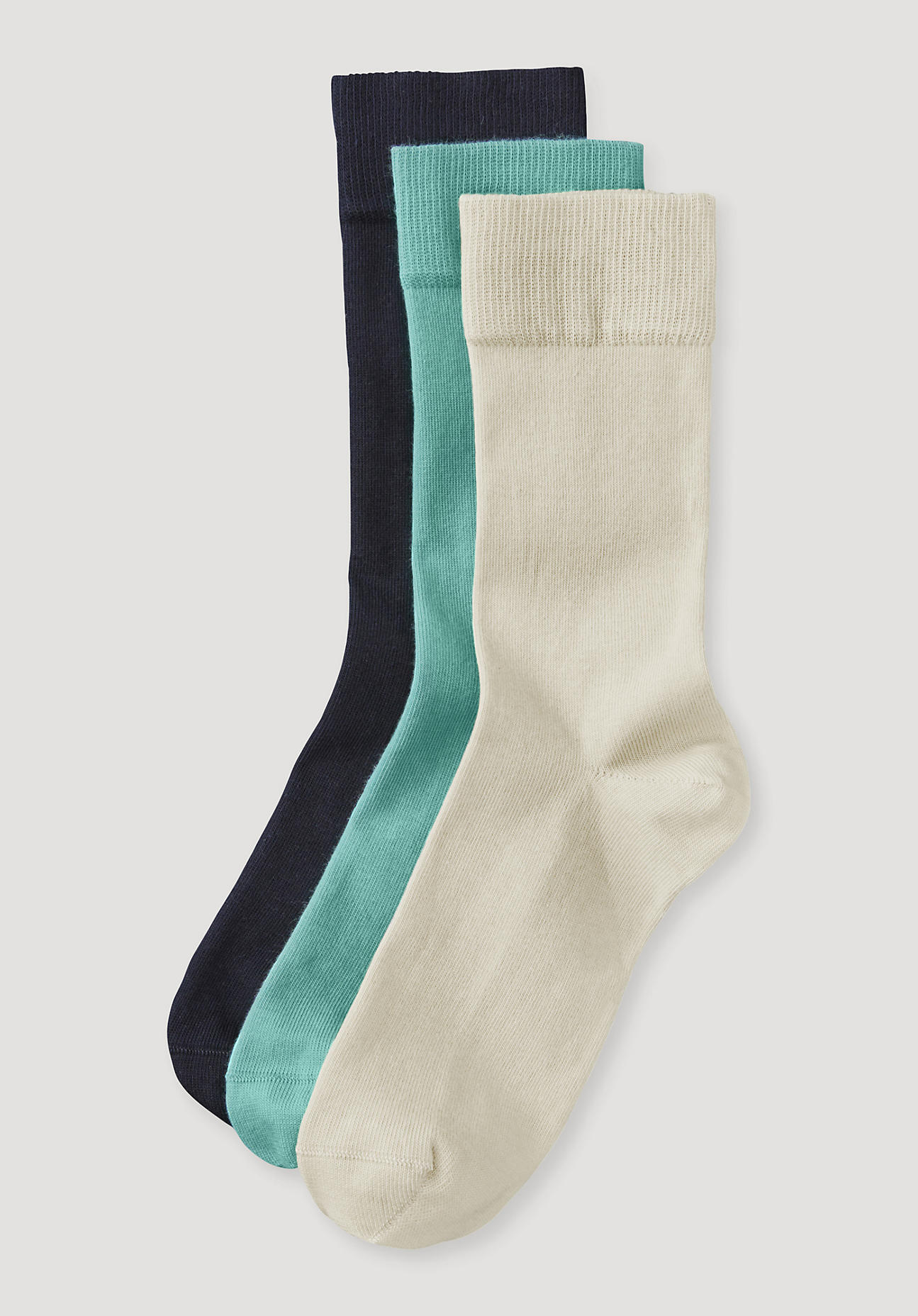 hessnatur Herren-Socke aus Bio-Baumwolle - grün Größe 43-45