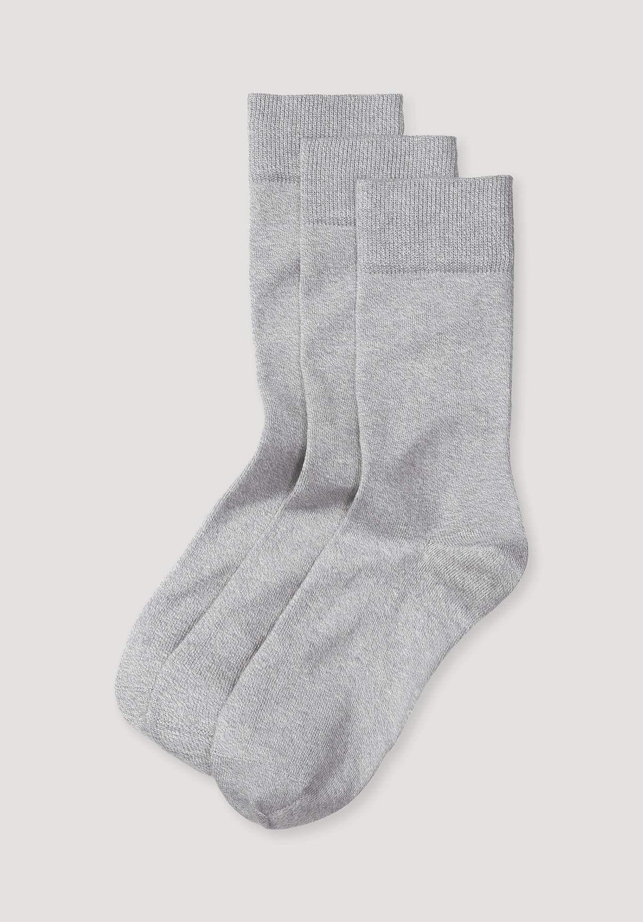 hessnatur Herren-Socke aus Bio-Baumwolle - grau Größe 46-48