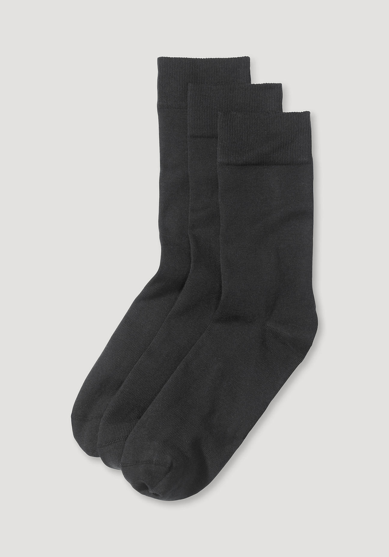 hessnatur Herren-Socke aus Bio-Baumwolle - schwarz Größe 43-45