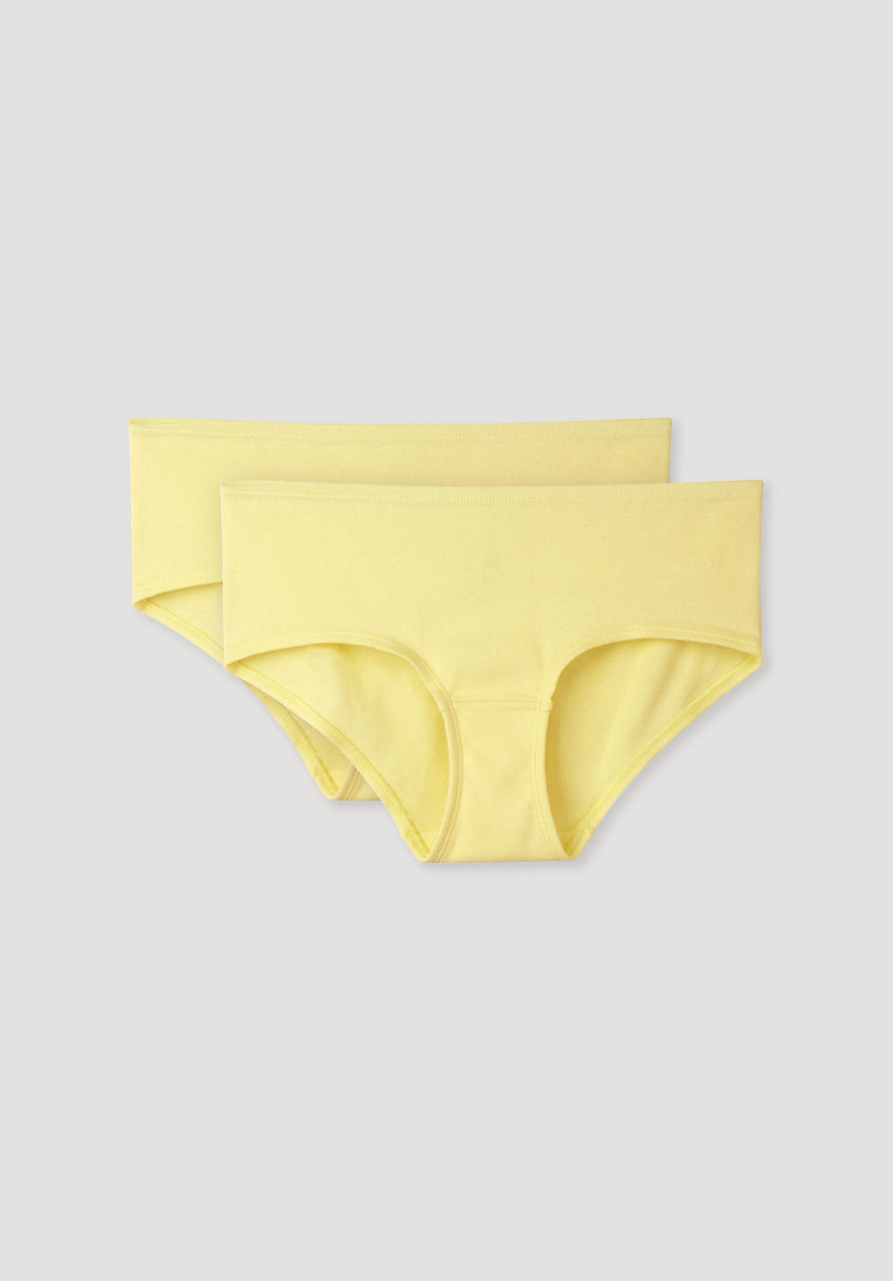 hessnatur Damen Hipster PureDAILY im 2er-Set aus Bio-Baumwolle – gelb – Größe 46