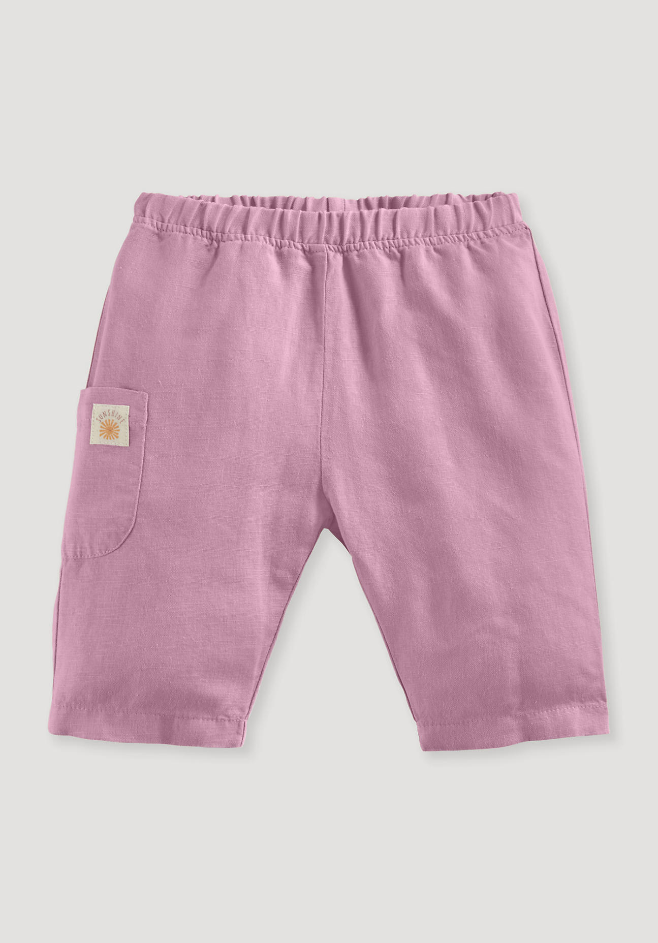 hessnatur Baby Hose Relaxed aus Leinen mit Bio-Baumwolle - lila - Größe 86/92