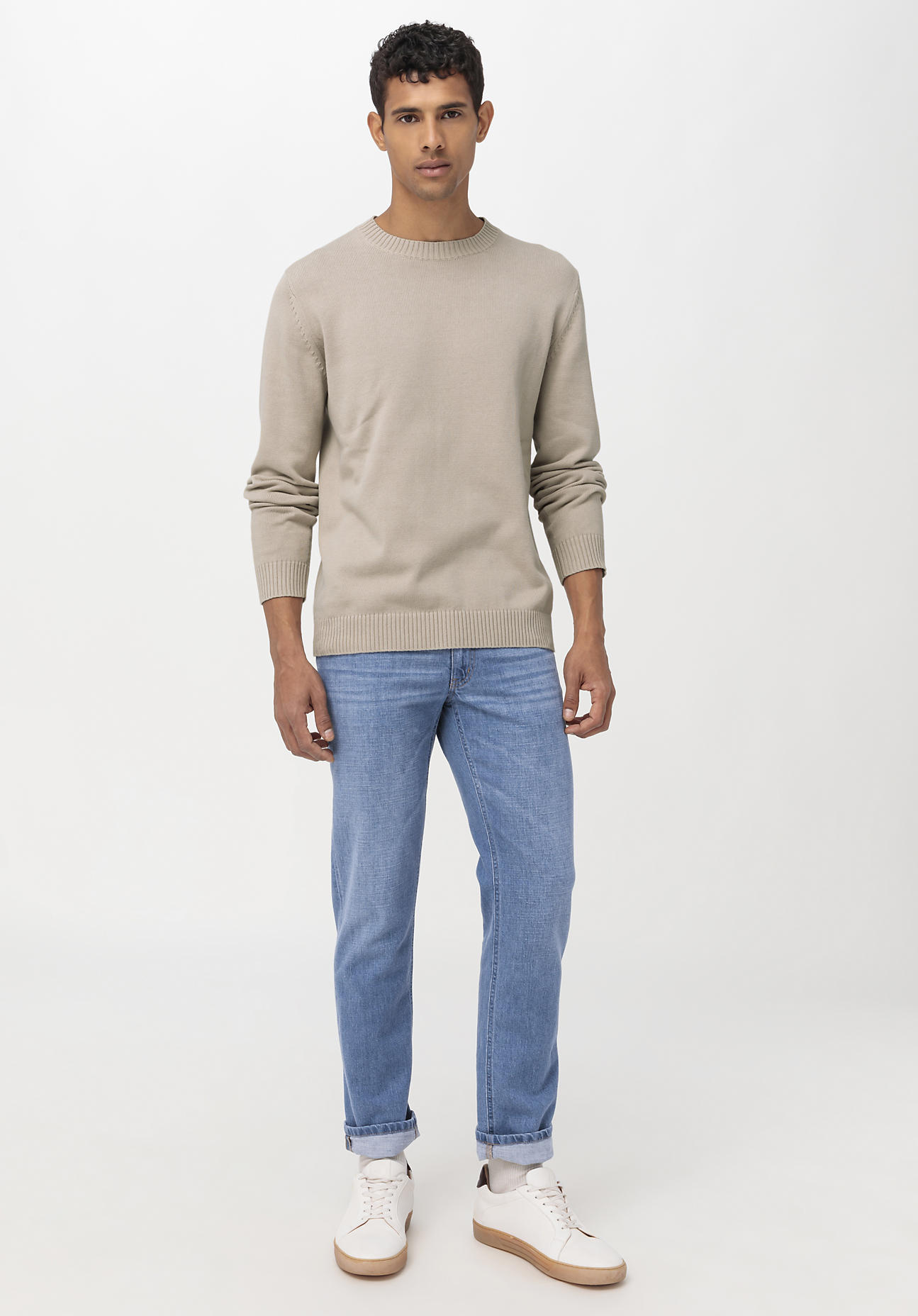 hessnatur Herren Jeans Ben Straight Fit aus Bio-Denim mit Hanf – blau – Größe 33/30