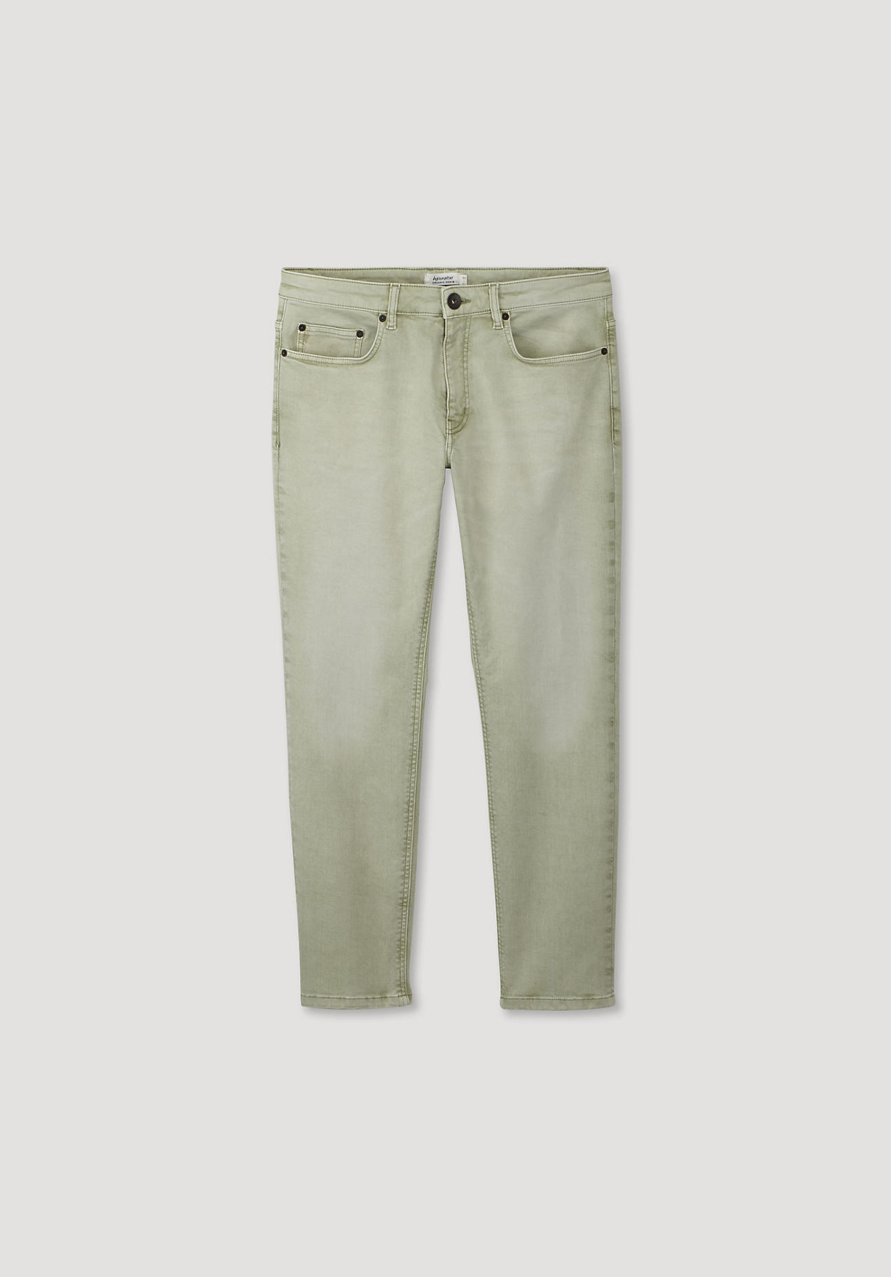 hessnatur Herren Jeans Jasper mineralgefärbt Slim Fit aus Bio-Denim – grün – Größe 33/30