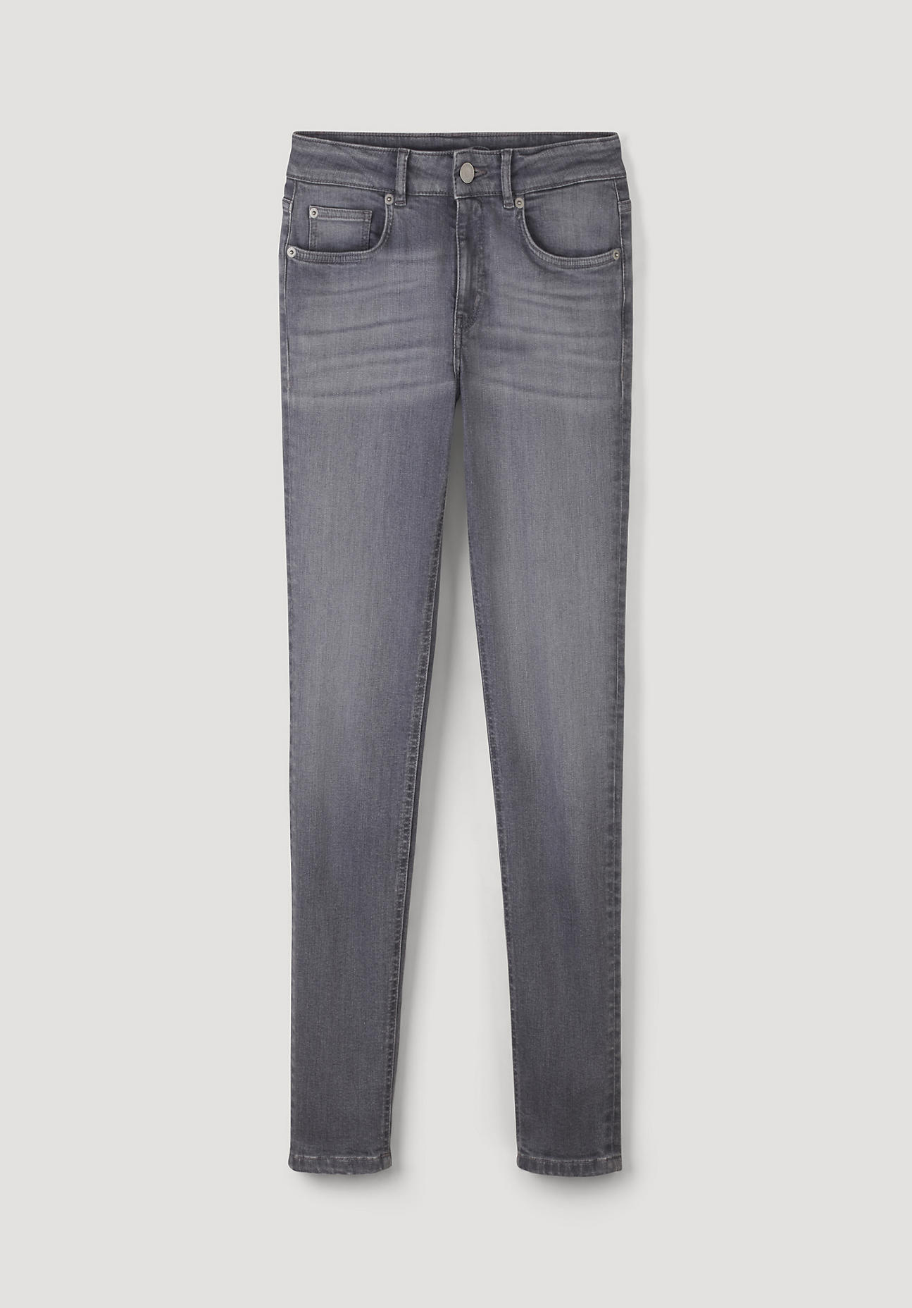hessnatur Damen Jeans Lina Skinny Fit aus Bio-Denim – grau – Größe 27/32