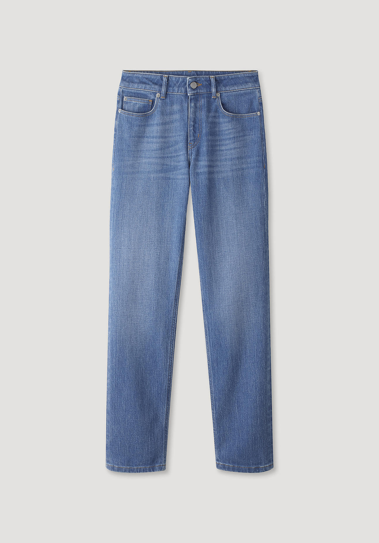 hessnatur Damen Jeans Marie Straight Fit aus Bio-Denim – blau – Größe 26/32