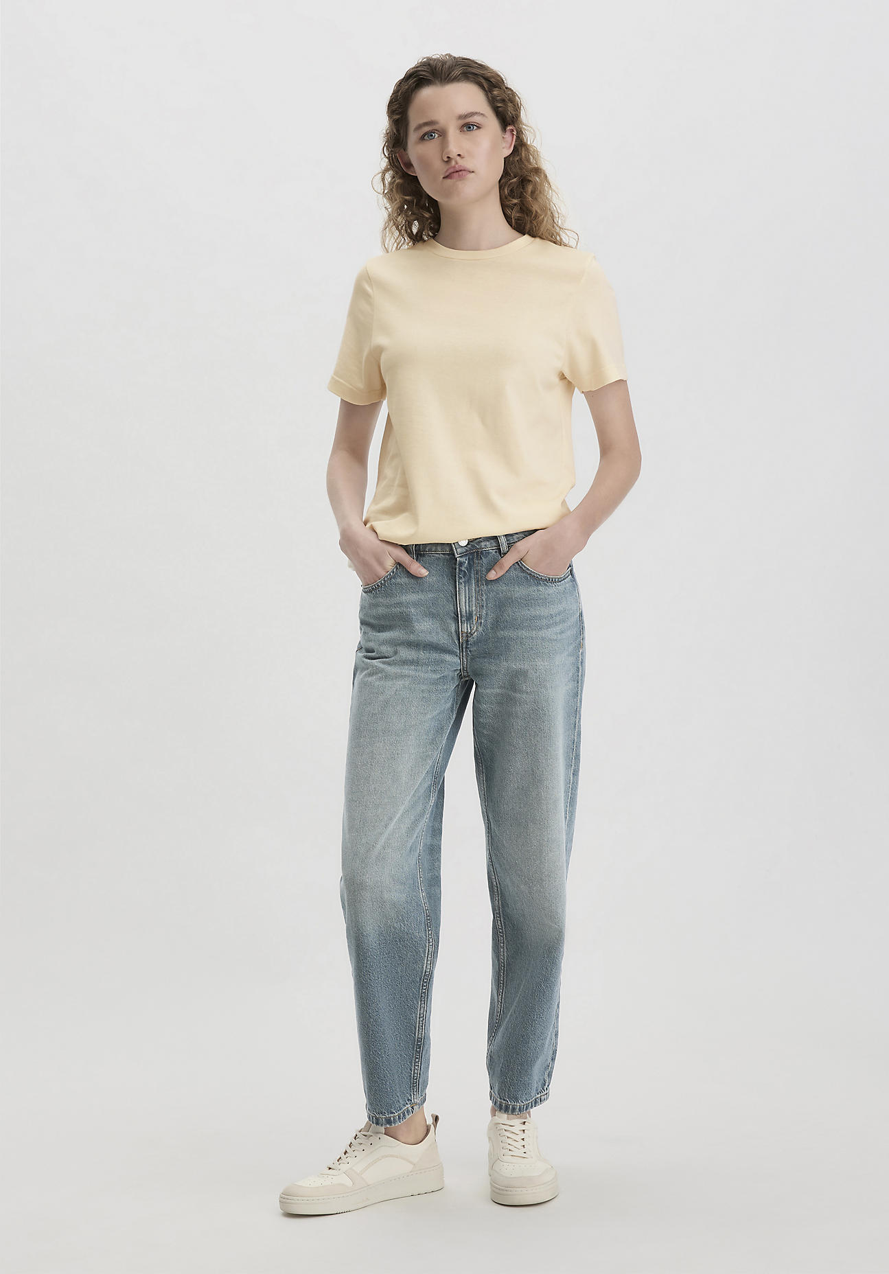 hessnatur Damen Jeans NELE High Rise Barrel Leg aus Bio-Denim - blau Größe 28/30