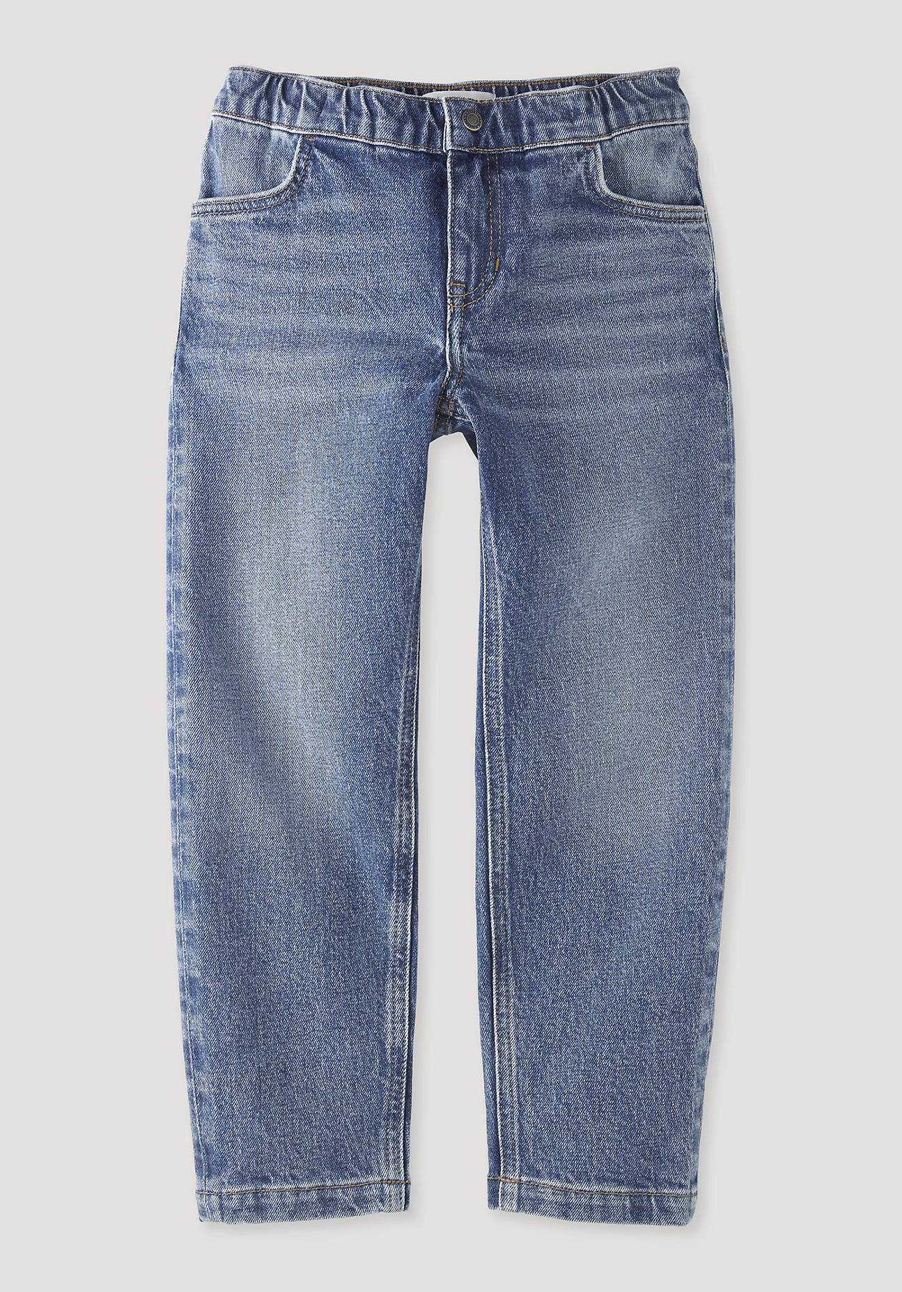 hessnatur Kinder Jeans Straight Fit aus Bio-Denim - blau Größe 140