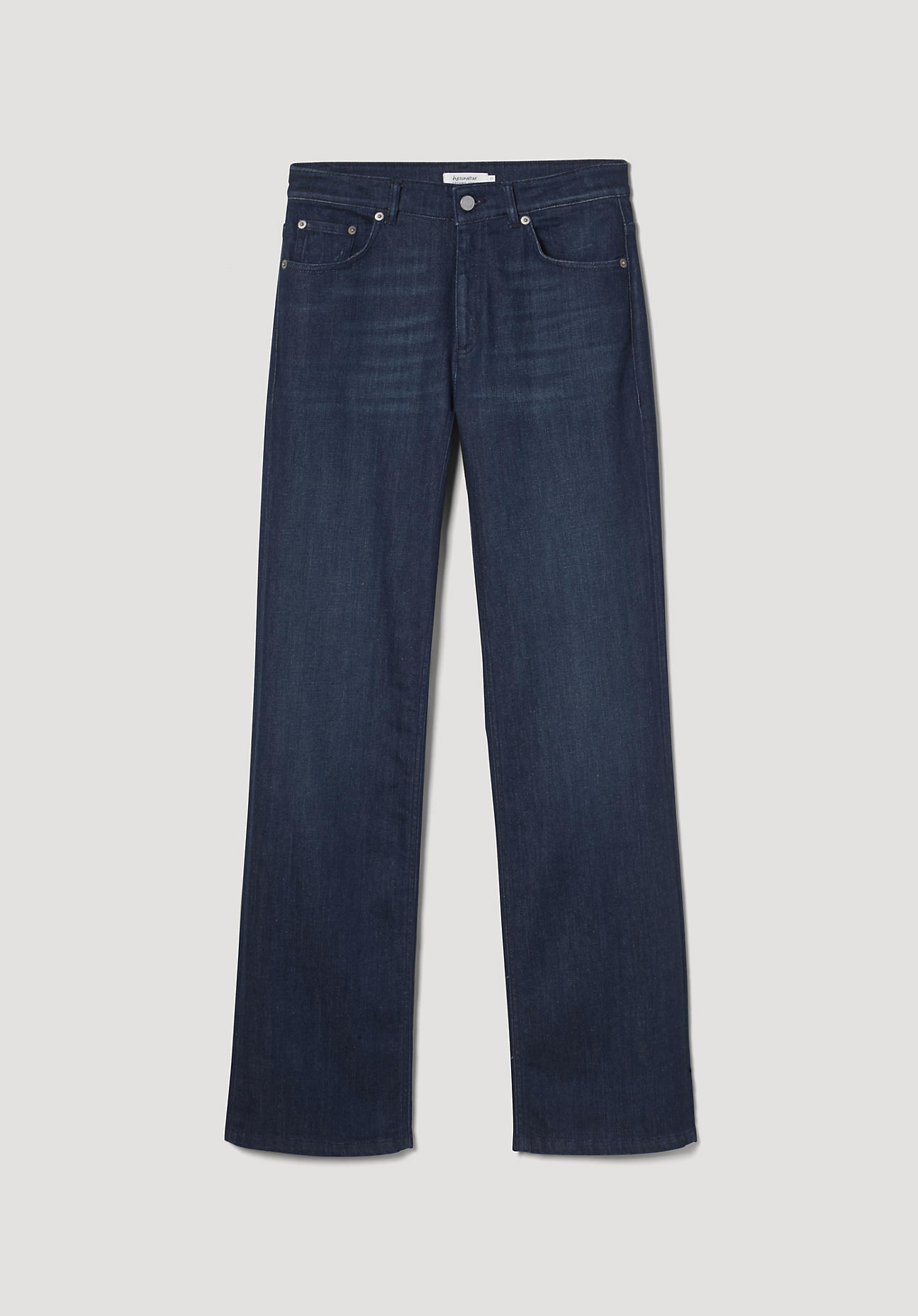 hessnatur Damen Jeans Wide Leg Flared BetterRecycling aus Bio-Denim – grün – Größe 27/32