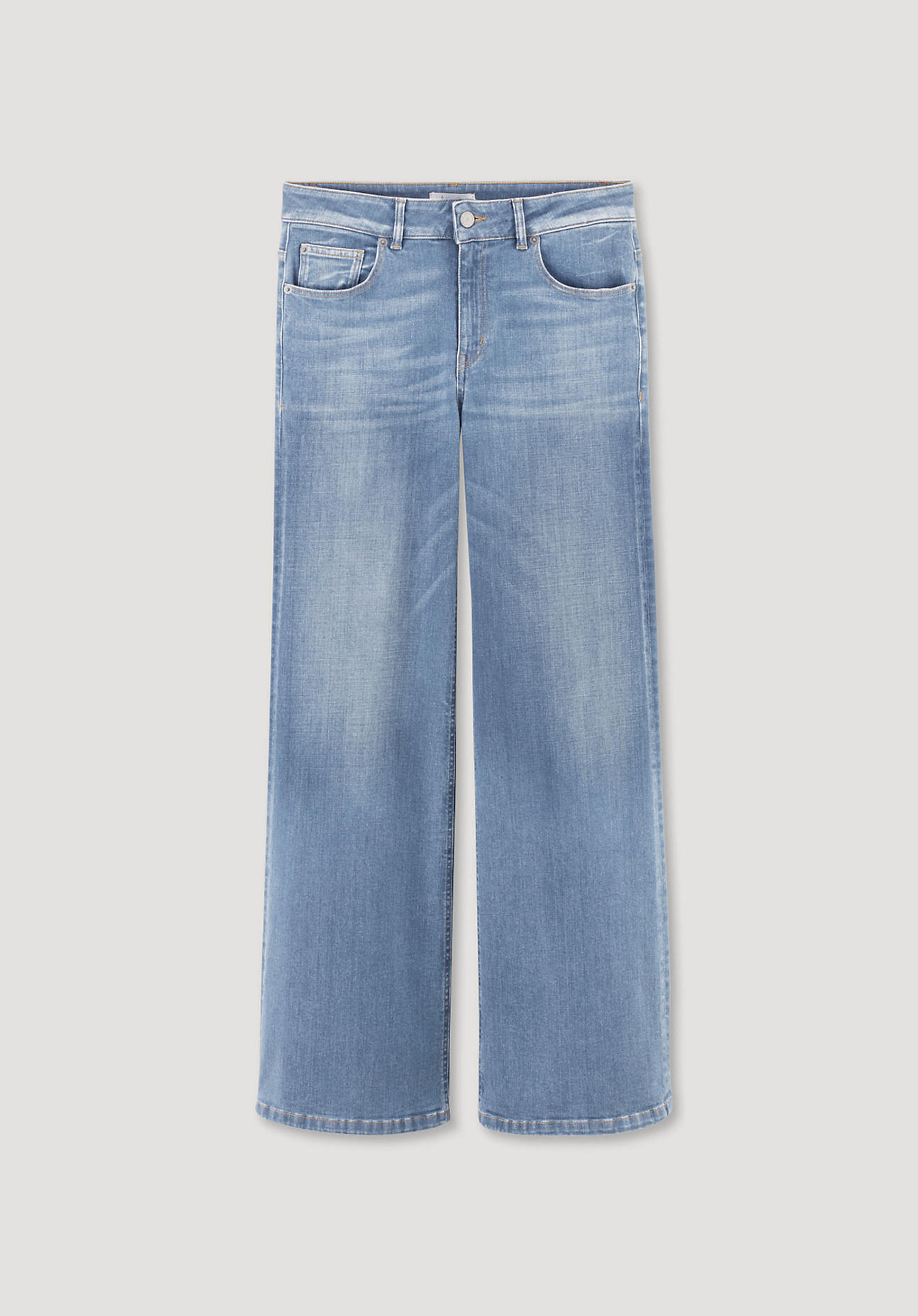 hessnatur Damen Jeans Wide Leg aus Bio-Denim – blau – Größe 26/32