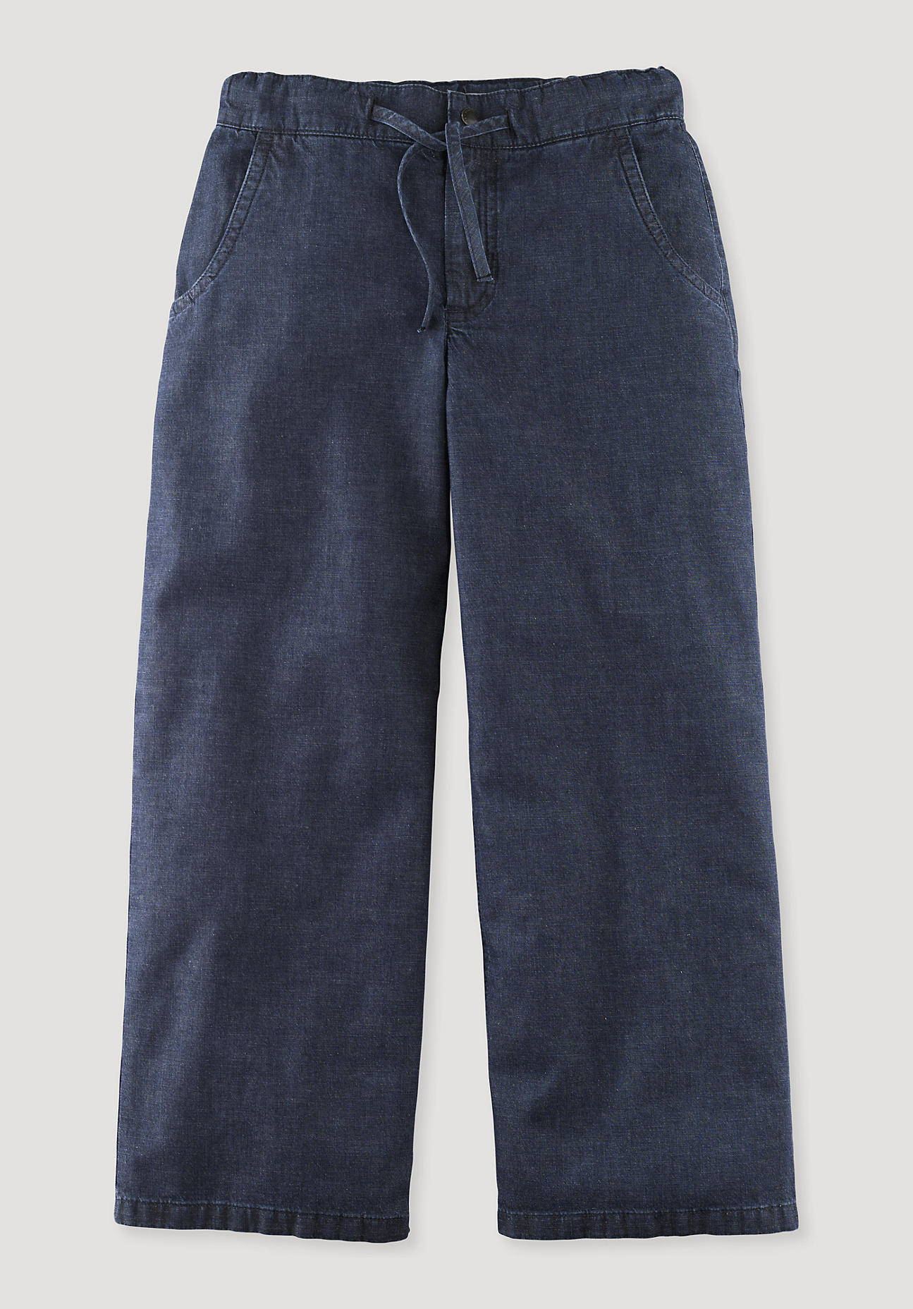 hessnatur Kinder Jeans aus Bio-Baumwolle mit Leinen - blau Größe 116
