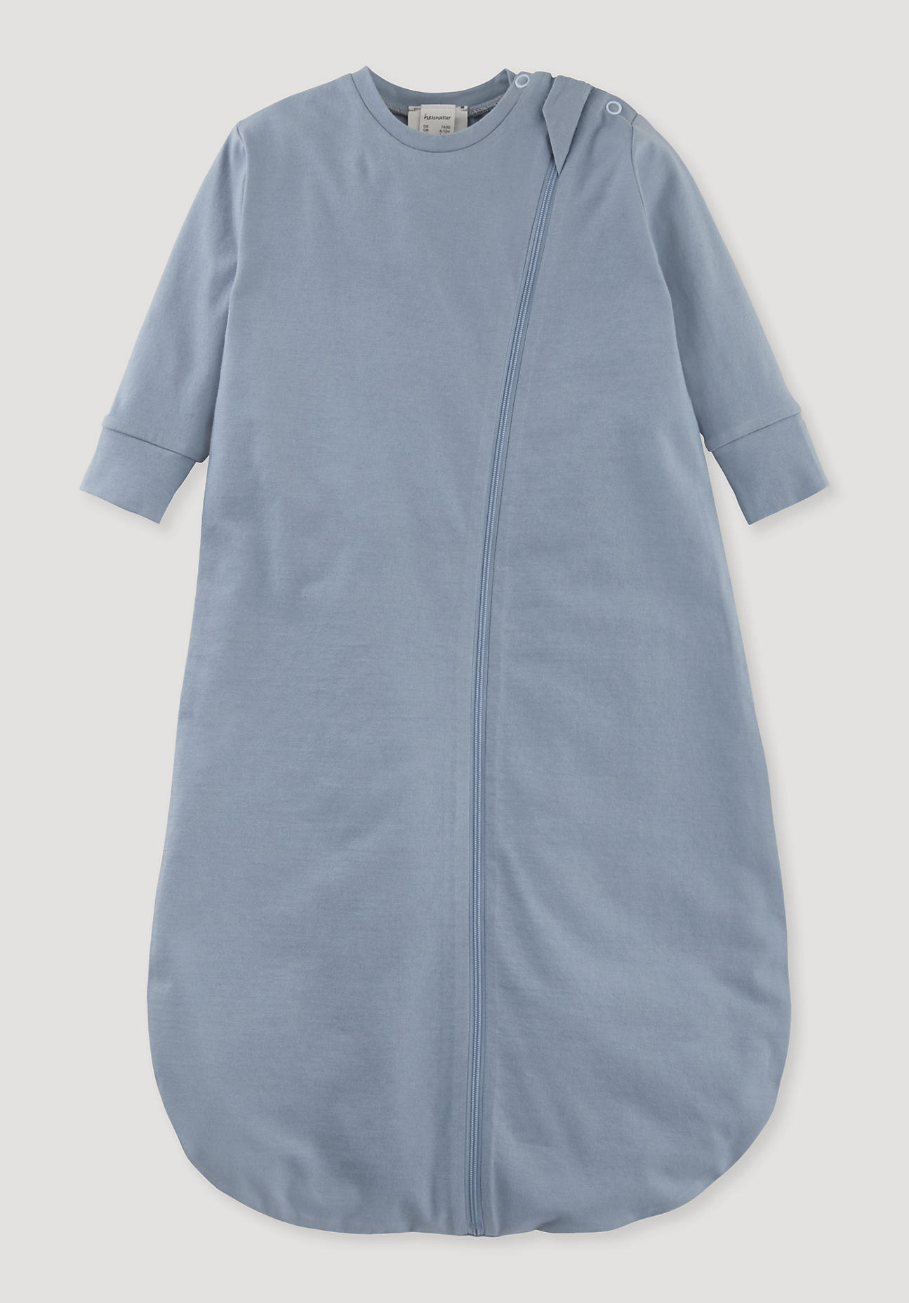 hessnatur Baby Jersey-Schlafsack aus Bio-Baumwolle – blau – Größe 2