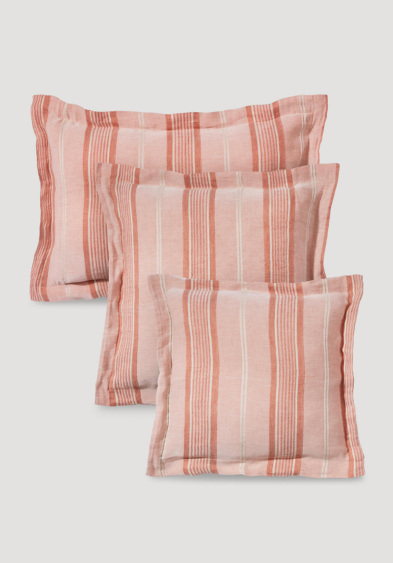 hessnatur Kissenbezug Limoges aus Bio-Leinen mit Bio-Baumwolle - orange Größe 50x50 cm