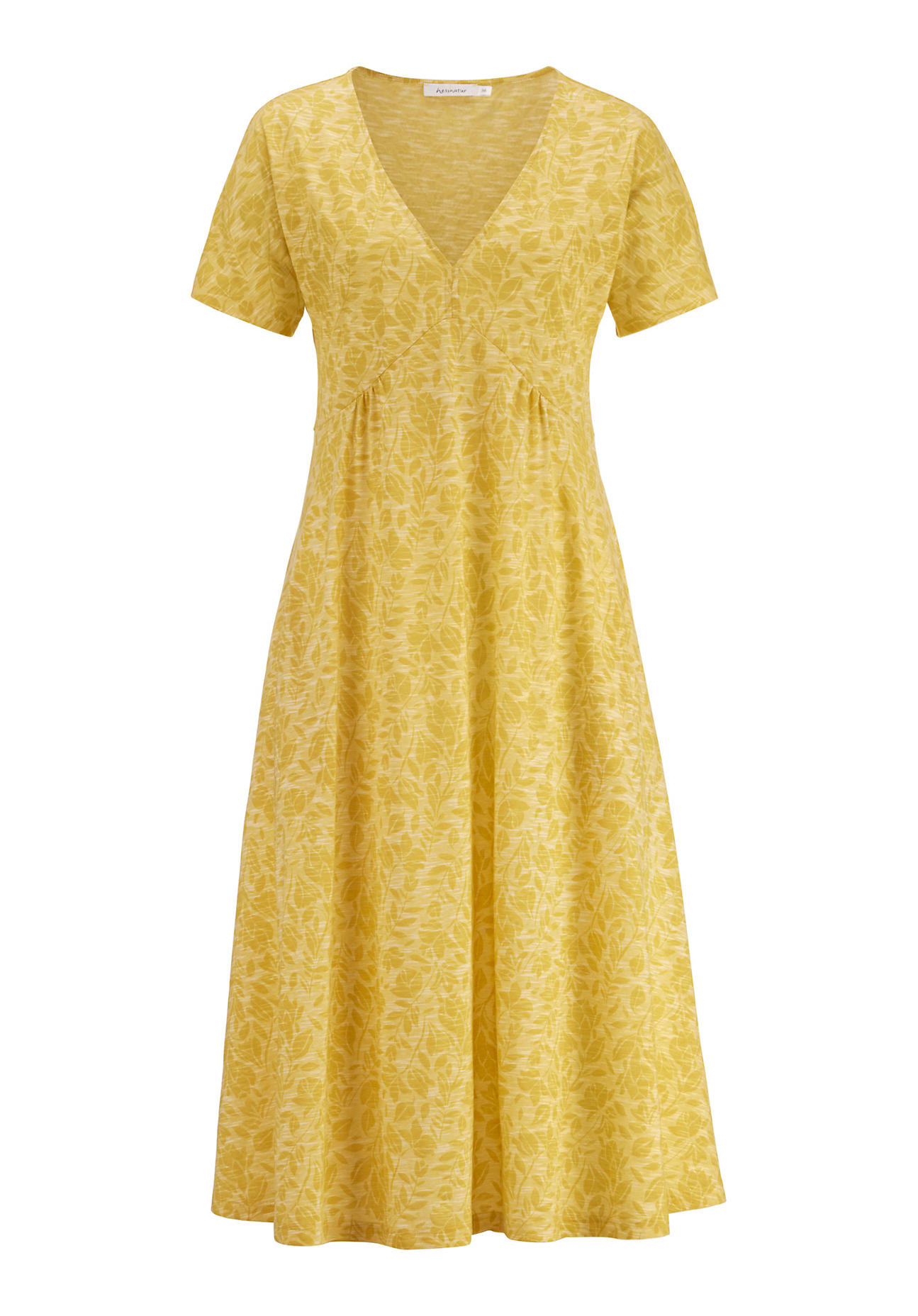 hessnatur Damen Kleid aus Bio-Baumwolle – gelb – Größe 38