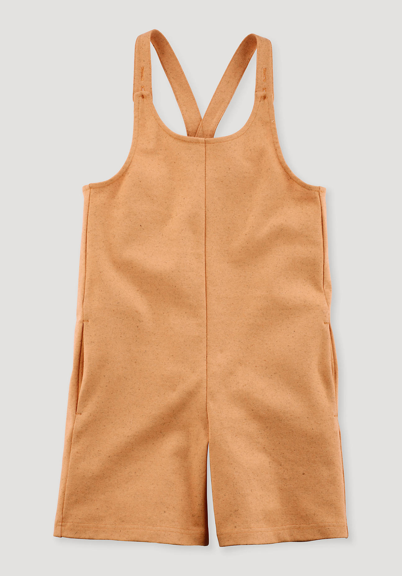 hessnatur Kinder Latzhose aus Bio-Baumwolle mit Hanf und Schurwolle - orange Größe 158/164