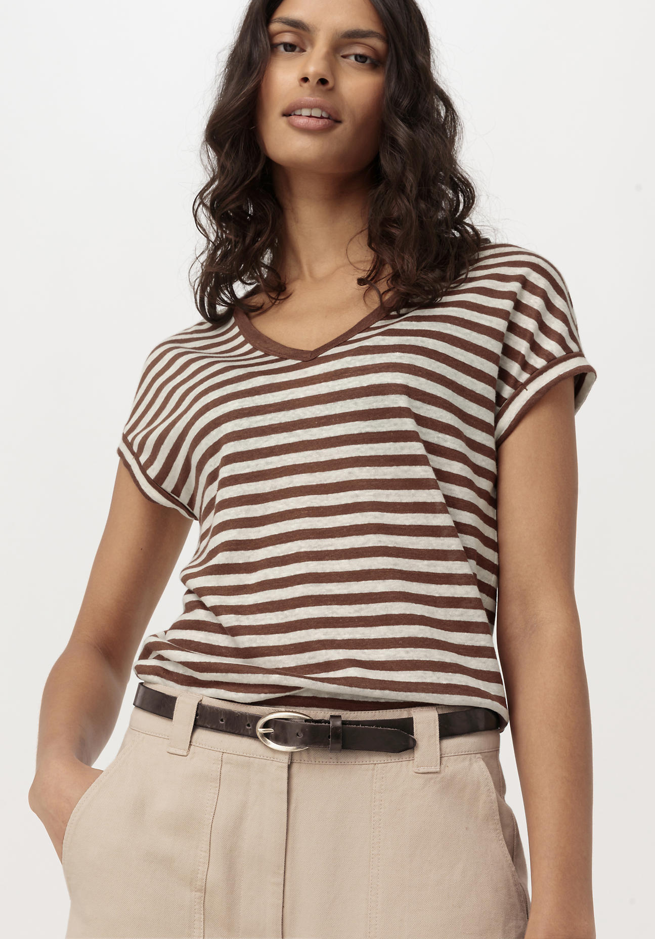 hessnatur Damen Ledergürtel – braun – Größe 095