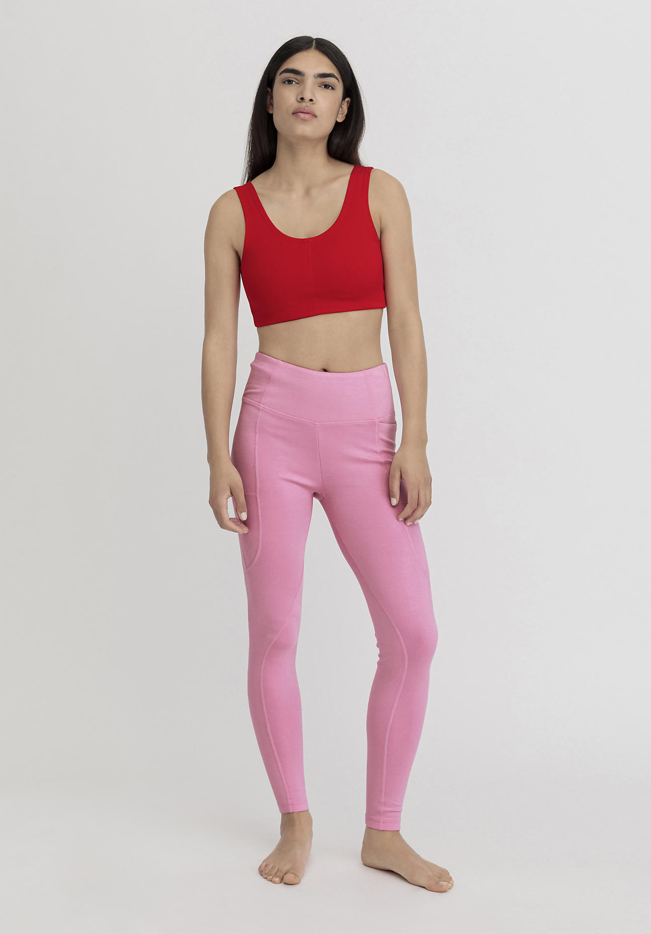 hessnatur Loungewear Leggings Fitted High Waist ACTIVE COMFORT aus TENCEL™ Modal - rosa Größe M/l