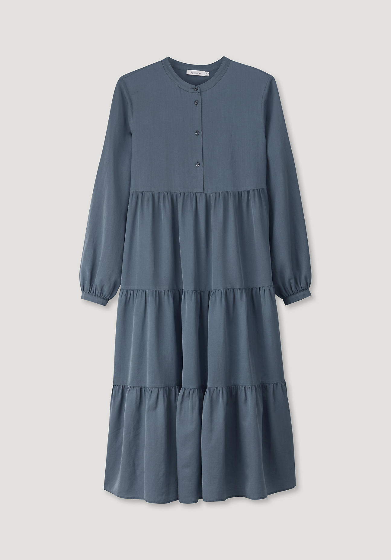 hessnatur Damen Limited by Nature Midikleid aus Bio-Baumwolle mit Seide – blau – Größe 34