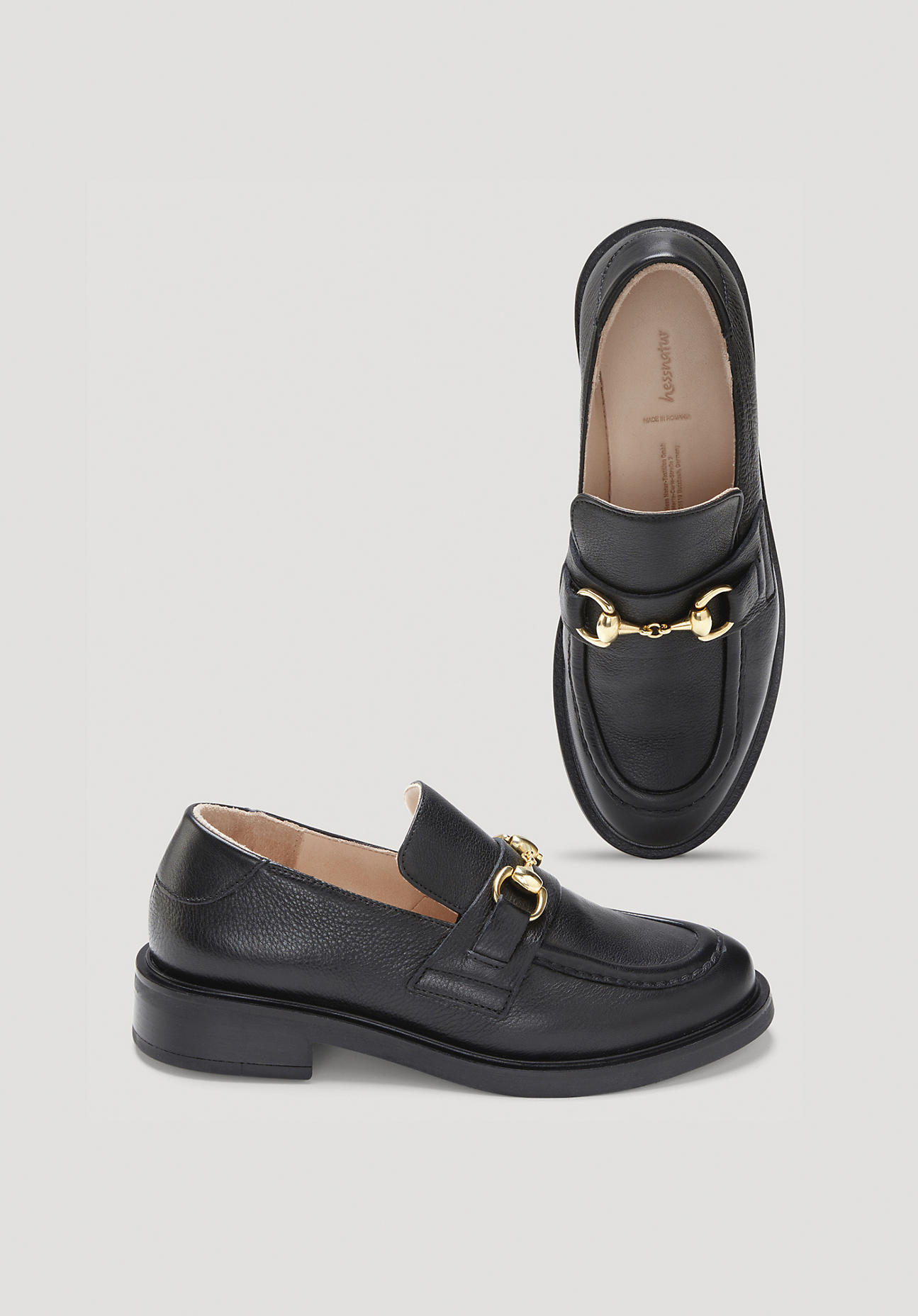 hessnatur Damen Loafer - schwarz Größe 37