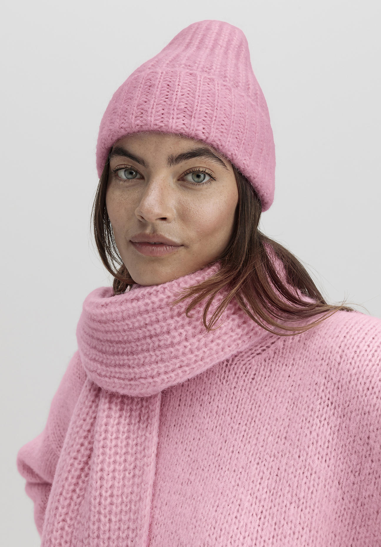 hessnatur Damen Mütze aus Alpaka mit Pima-Bio-Baumwolle - rosa - Größe One Size