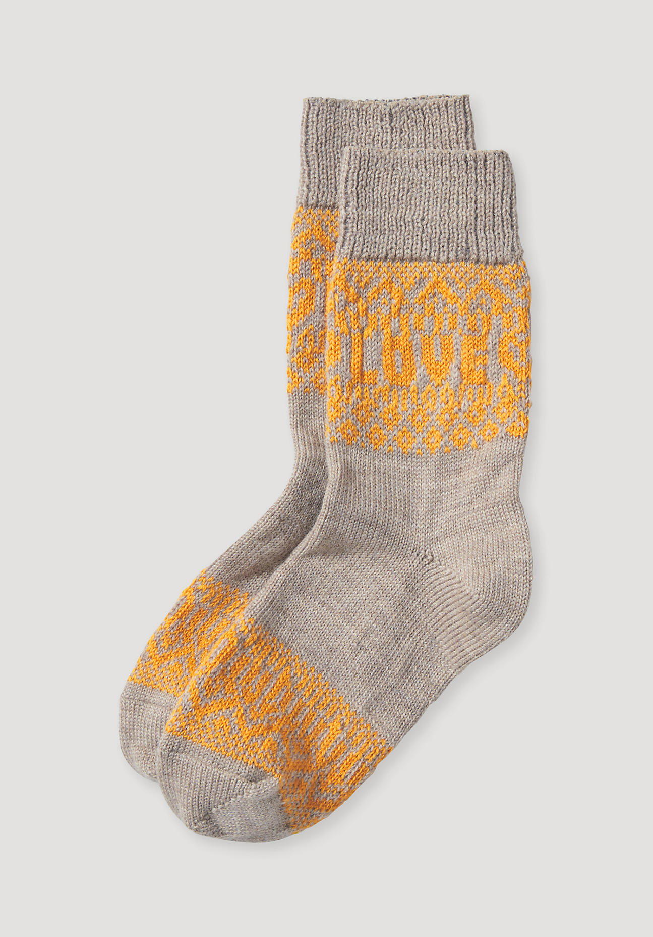 hessnatur Norwegersocke aus Bio-Merino - orange Größe 36/37