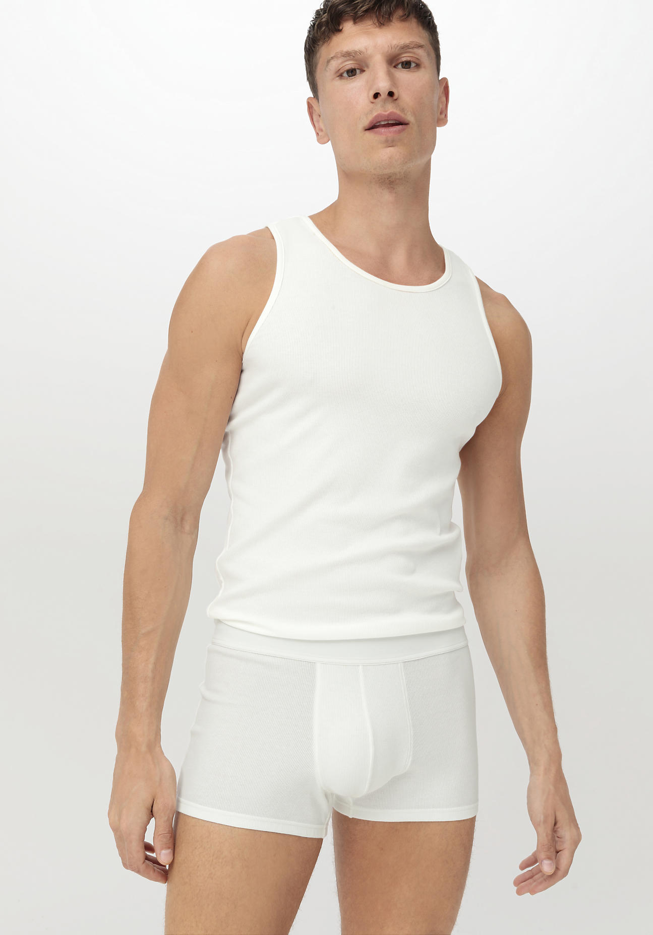hessnatur Herren Pants aus Bio-Baumwolle - weiß - Größe 7