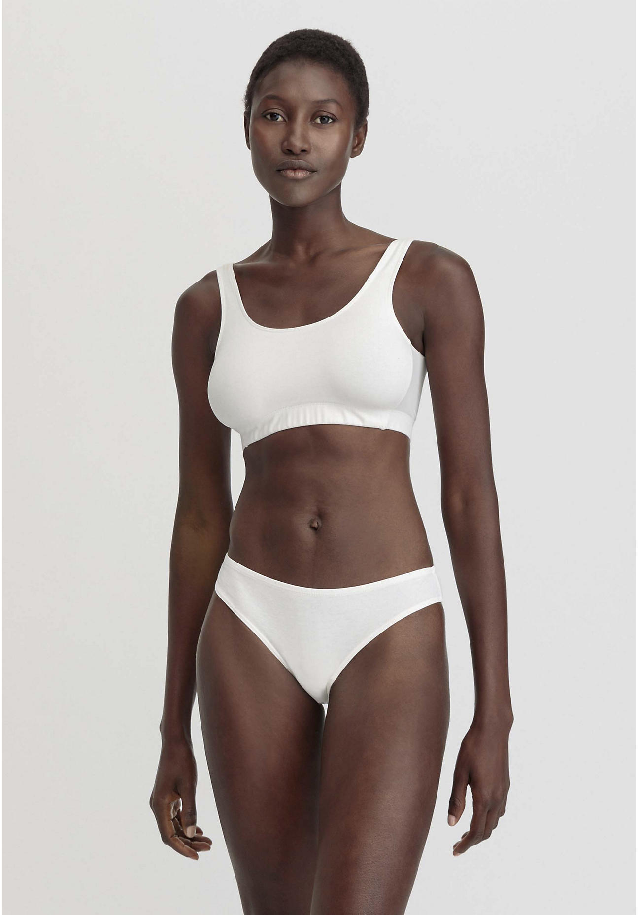 hessnatur Damen Panty Regular Cut COTTON FEEL aus Bio-Baumwolle - weiß Größe 48