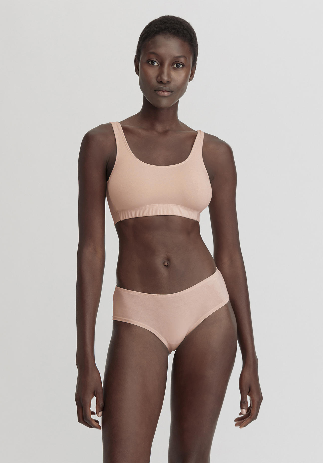 hessnatur Damen Panty Regular Cut im 3er Pack COTTON FEEL aus Bio-Baumwolle - rosa Größe 36