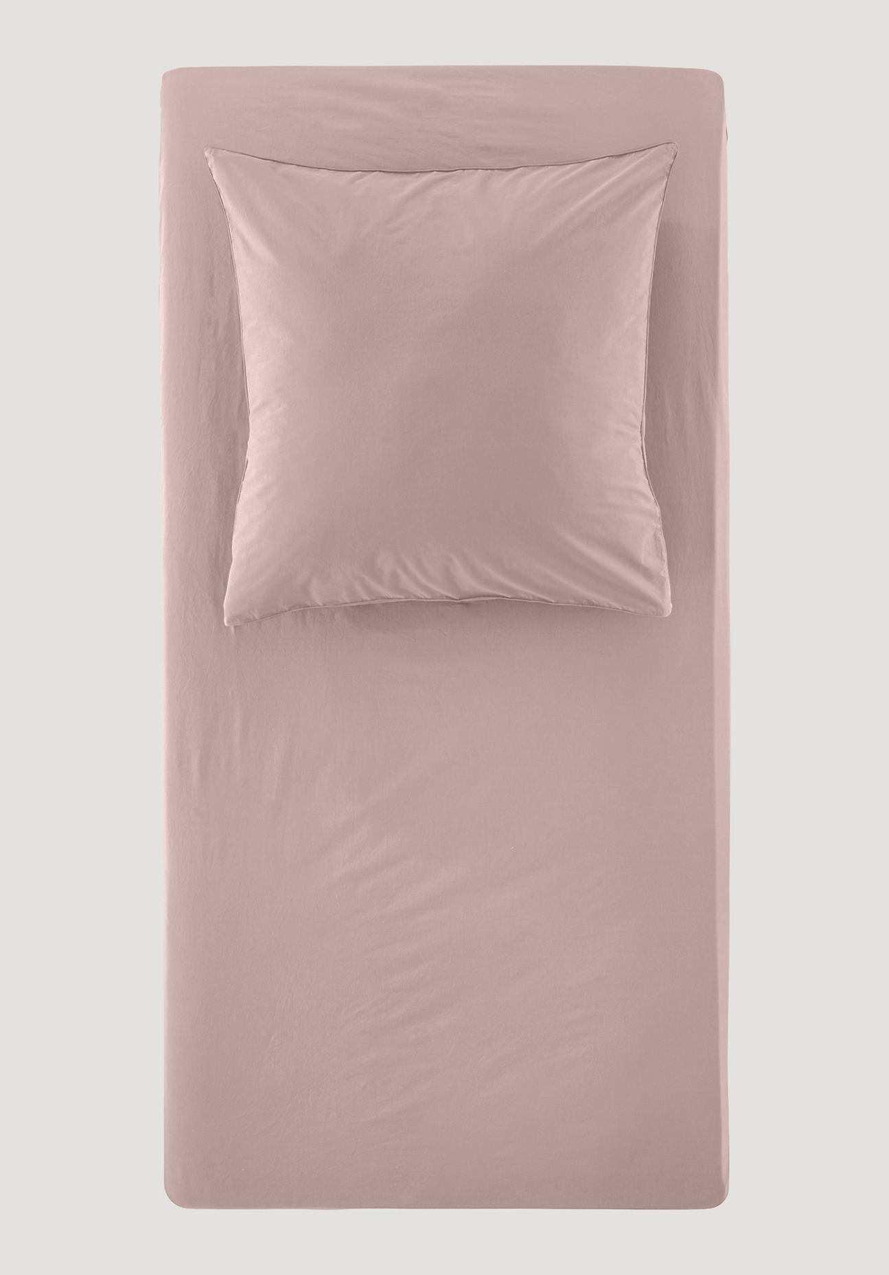hessnatur Perkal-Spannbettlaken aus Bio-Baumwolle - rosa - Größe 140-160x200 cm
