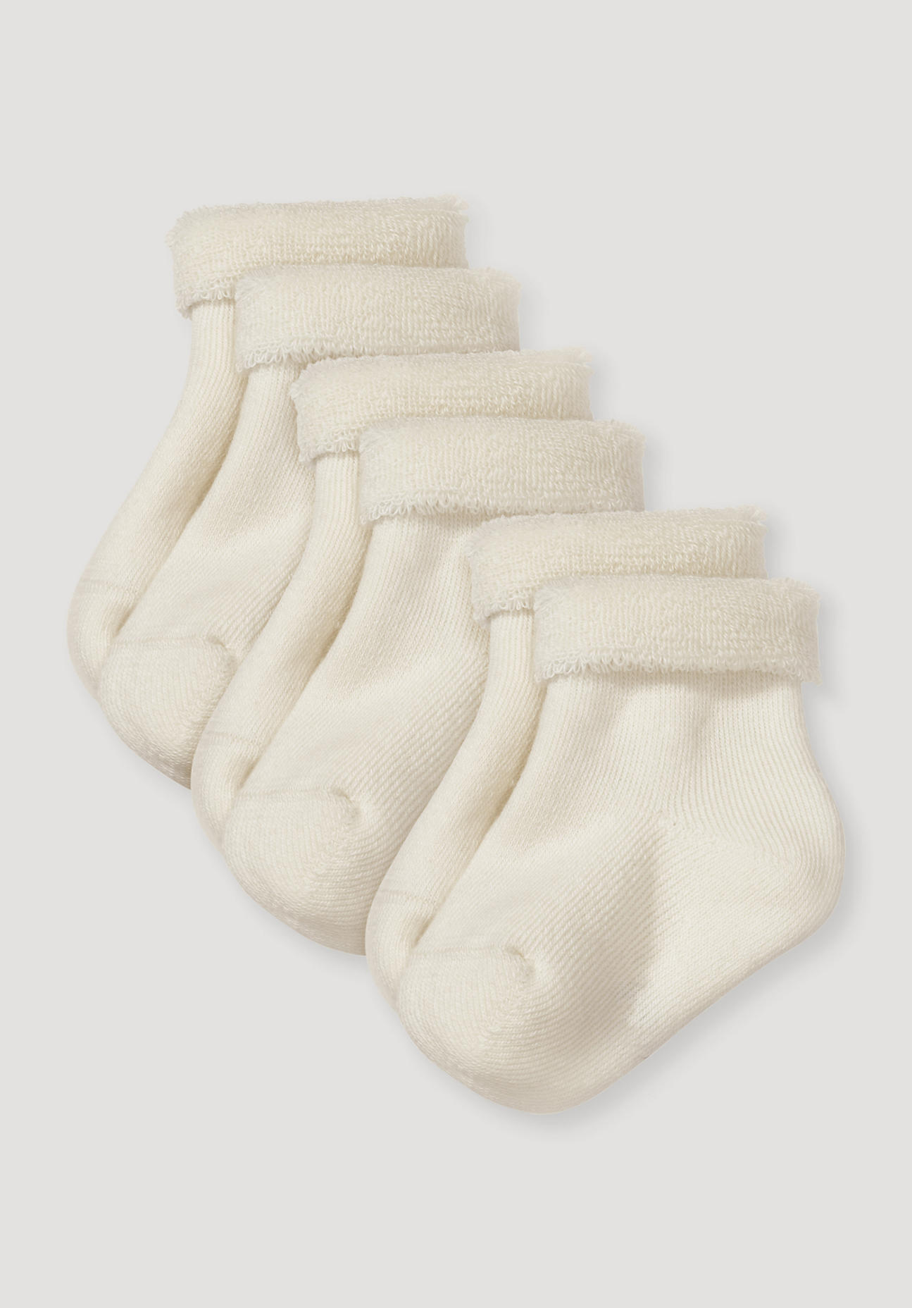 hessnatur Baby Plüsch Socken im 3er-Pack - natur - Größe 17-18